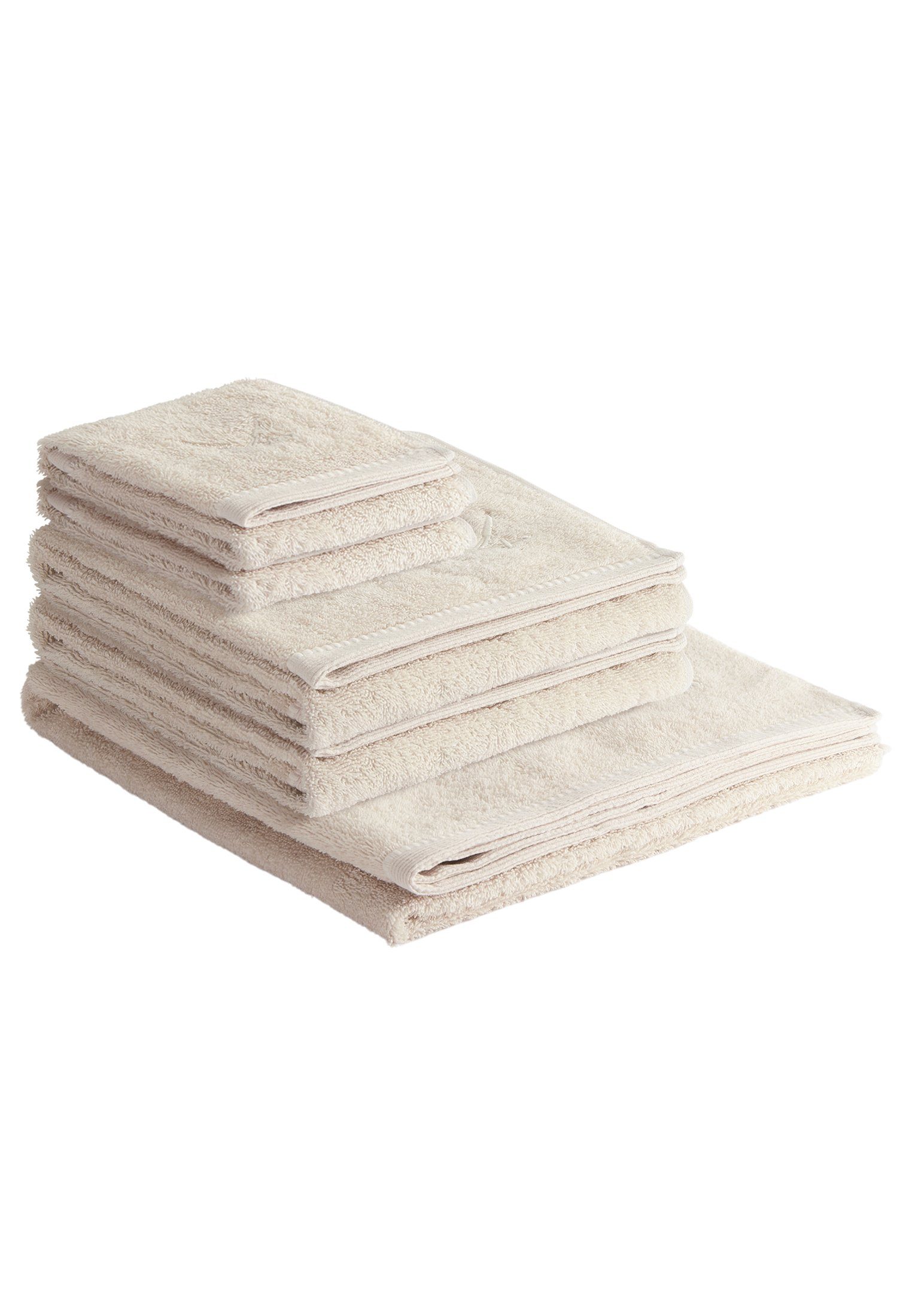 Sansibar Sylt Handtuch Set Sansibar Sylt Handtuch Set Frottier-Serie Classic Nr. 2 (Set, 5-tlg), (Set, 5-St), 5-teilig, feiner Bordüre, hochwertige Sansibar-Säbel Stickerei