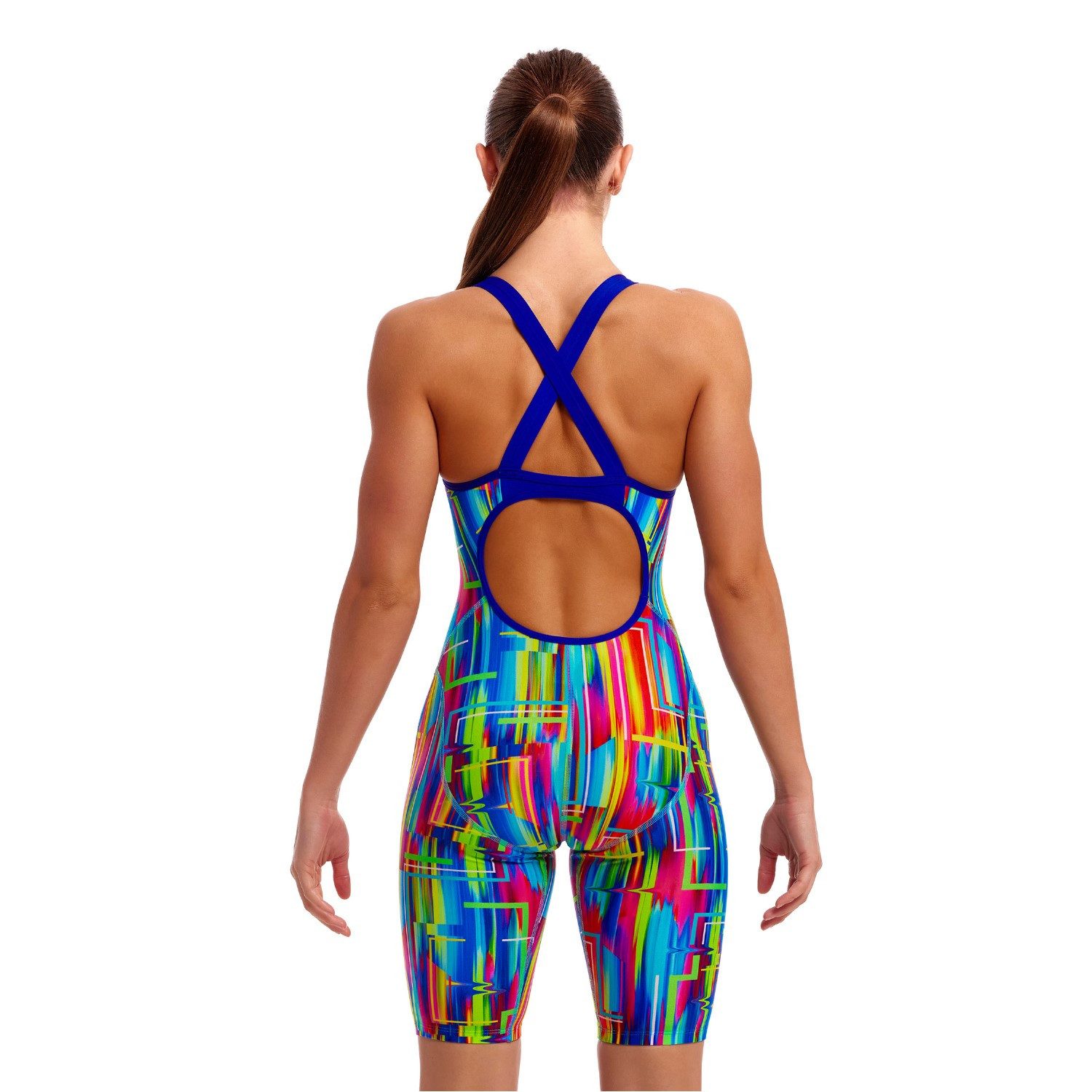 Funkita Badeanzug The Glitch Schwimmanzug mit langem Bein 100% chlorbeständig
