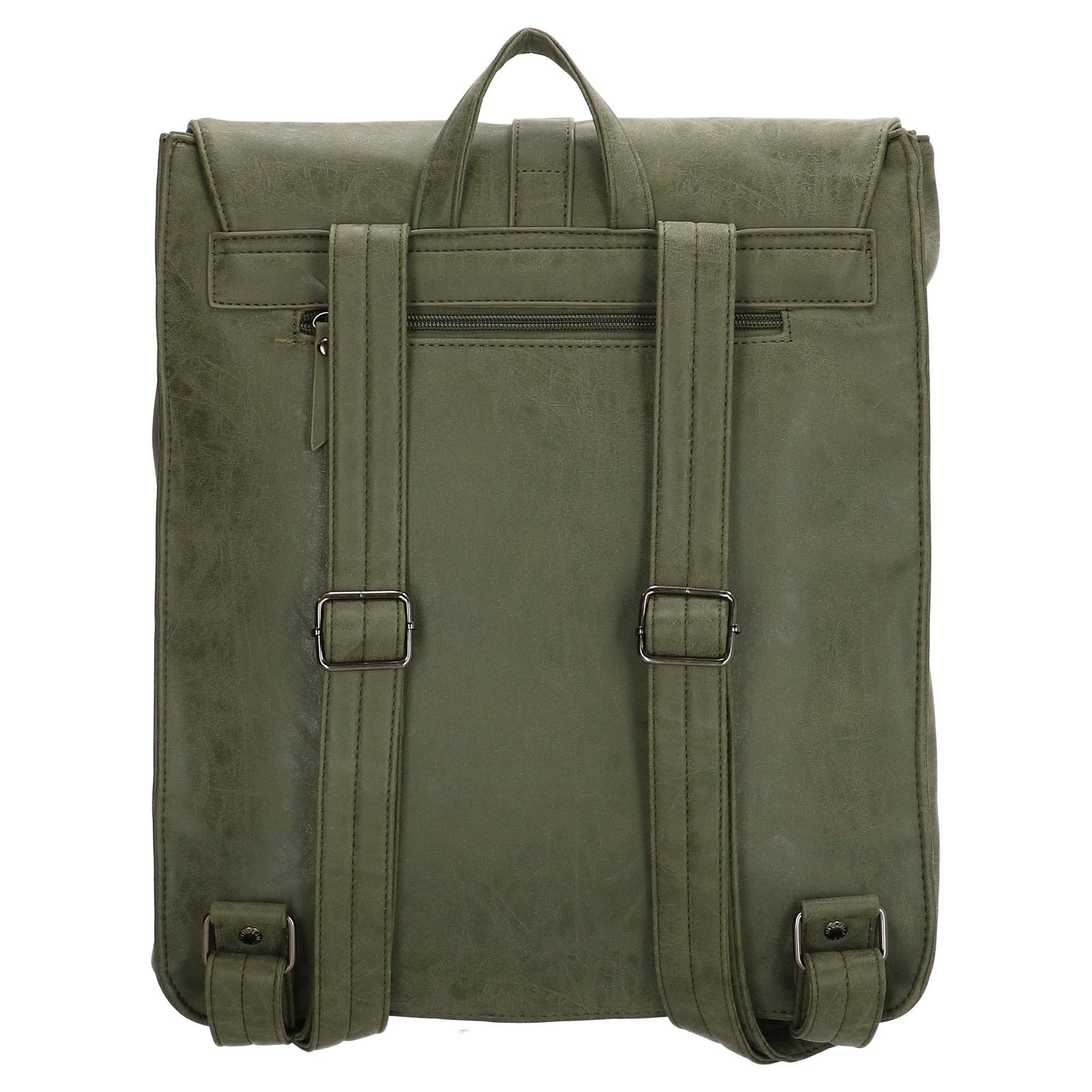 Christian Wippermann Cityrucksack Großer Rucksack Fahrradrucksack Leder Optik (1 tlg, 1-tlg), Kurier Rollup Bag