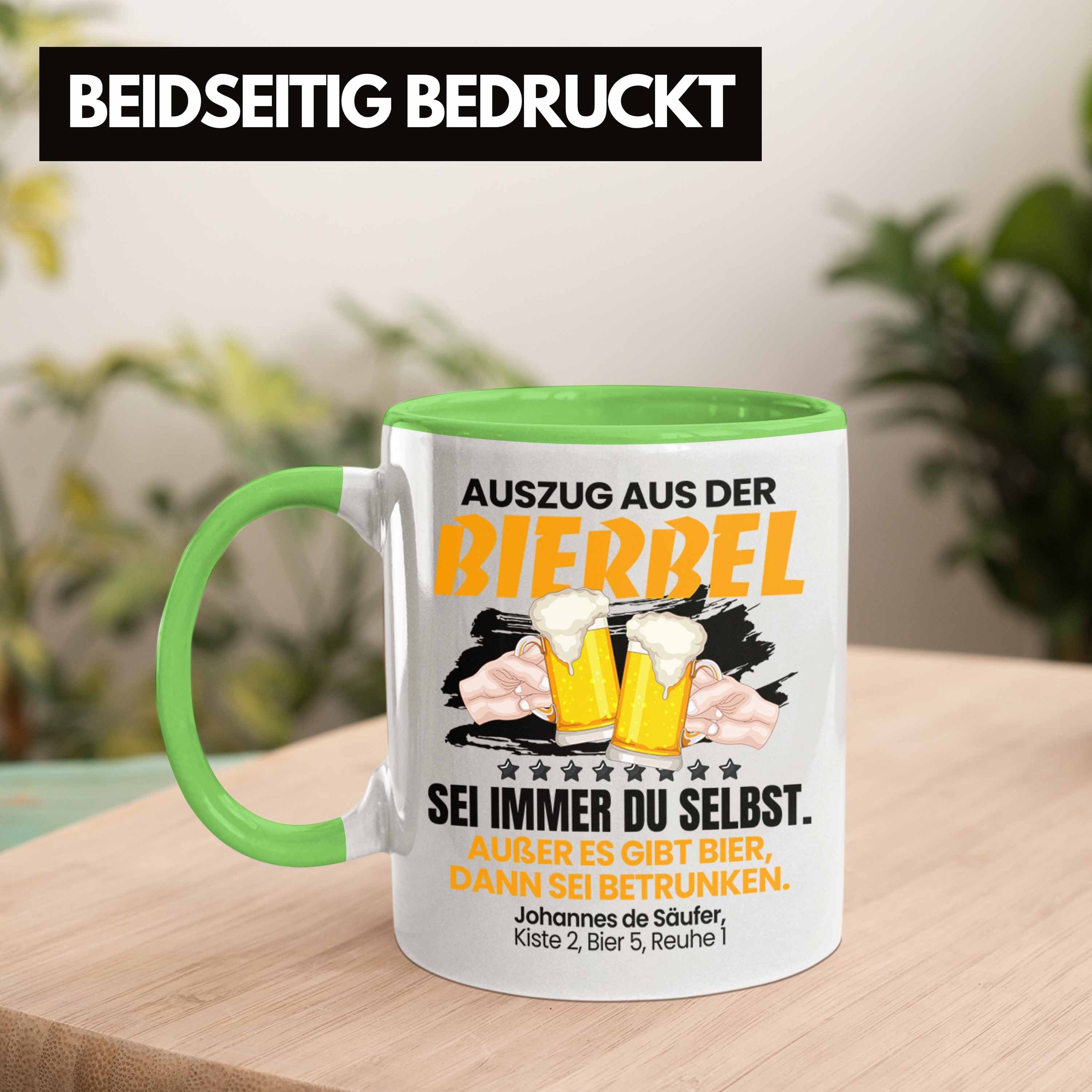 S Auszug Bierbel Tasse Trendation Tasse Grün Geschenkidee Geschenkidee Männer Bier-Liebhaber