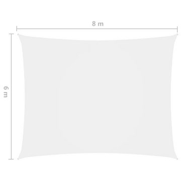 furnicato Sonnenschirm Sonnensegel Oxford-Gewebe Rechteckig 6x8 m Weiß