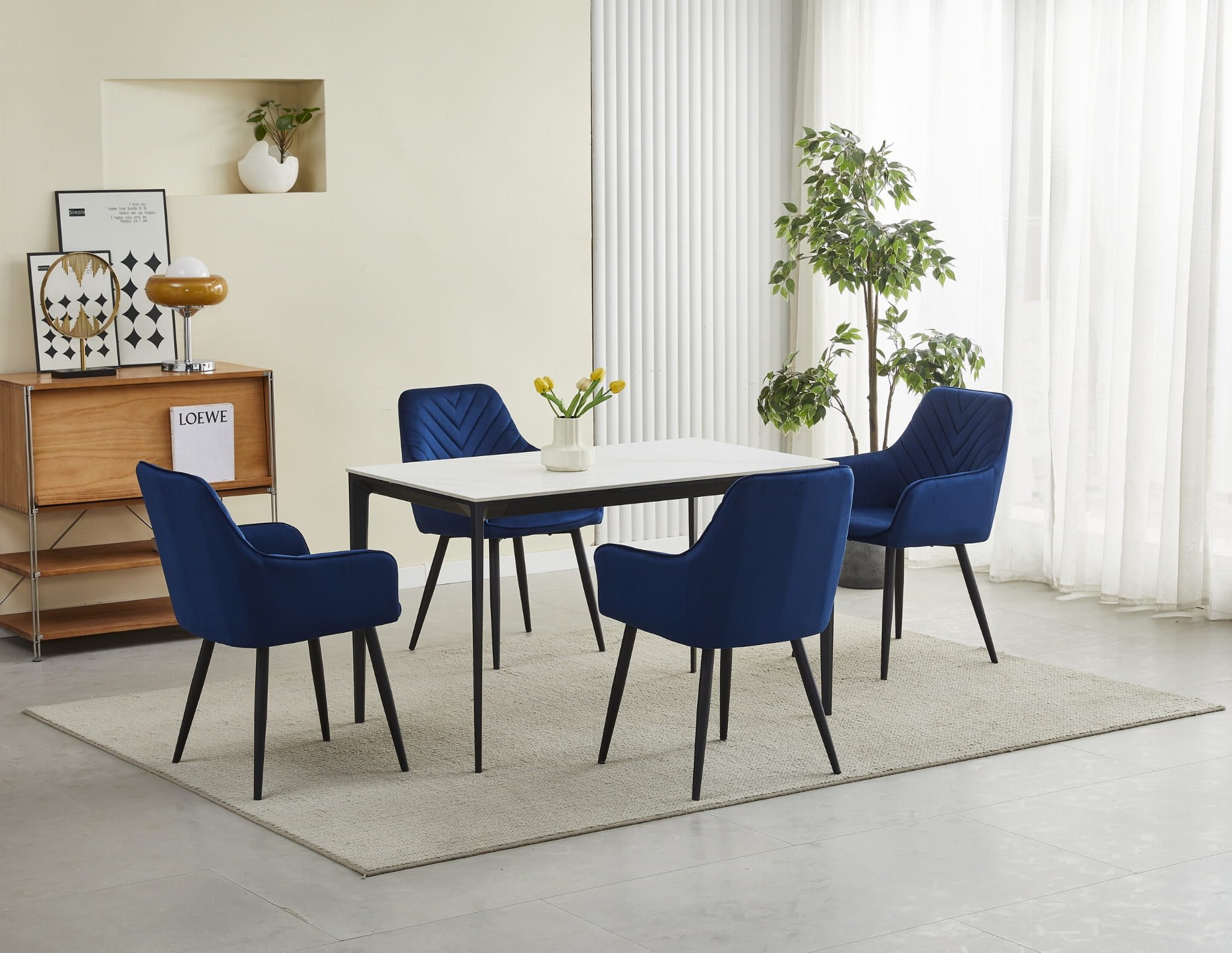 Home Collective Esszimmerstuhl Küchenstuhl, Polsterstuhl, Schminktisch Stuh günstig online kaufen