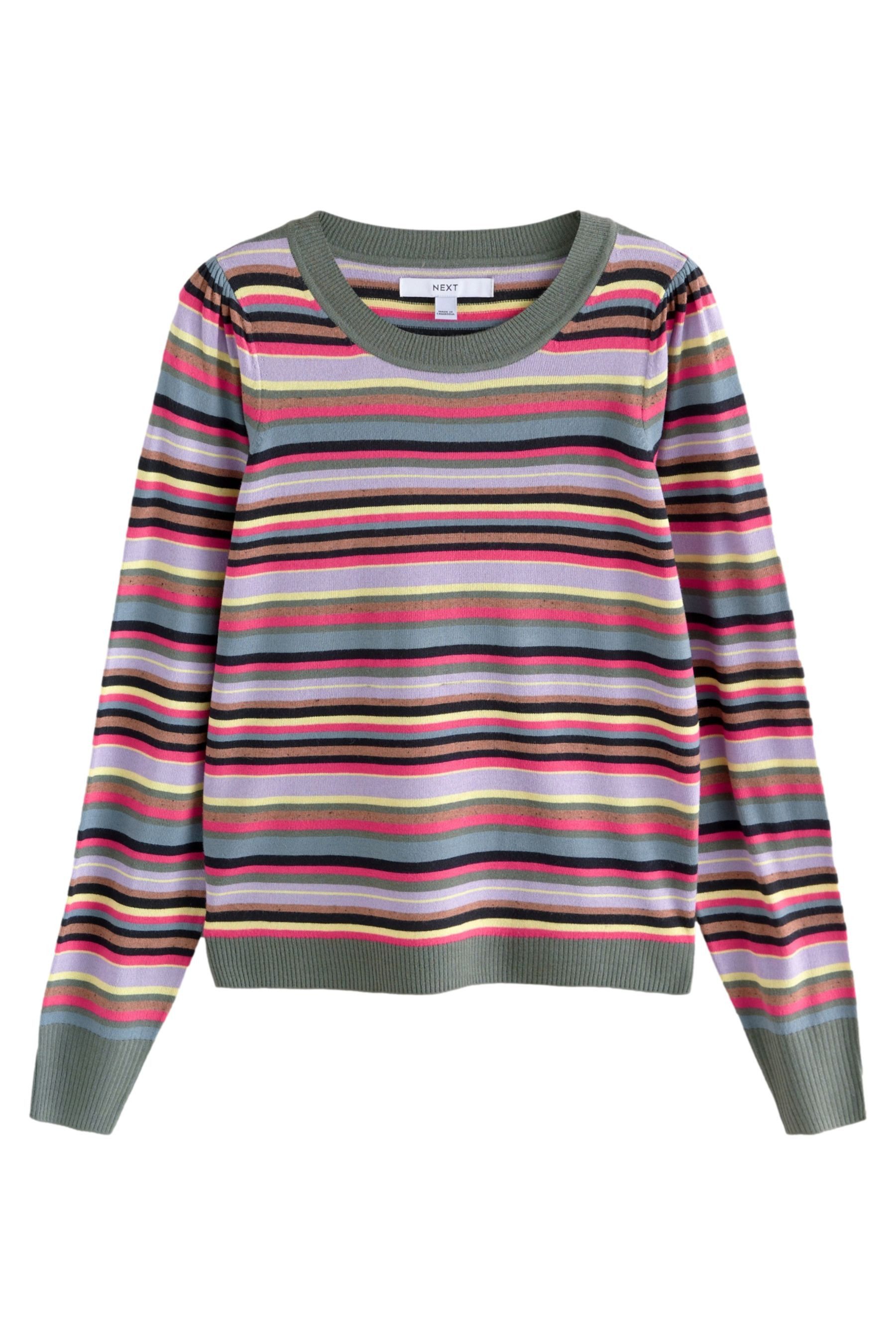 Next Rundhalspullover Langärmeliger Rundhalspullover mit Muster günstig online kaufen
