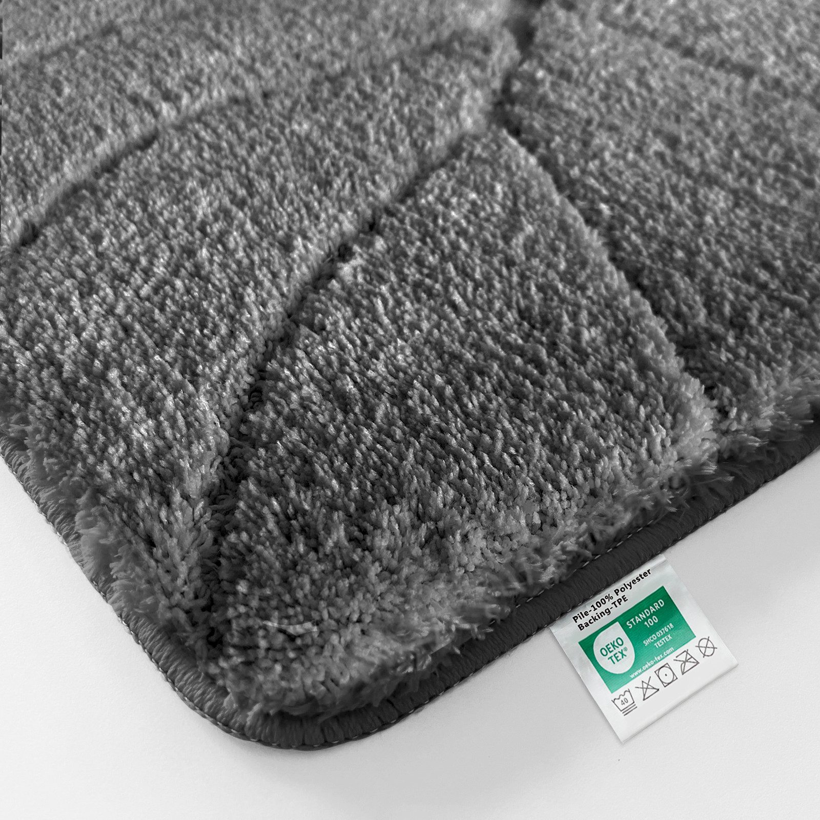 Kubus Duschmatte Elara, Badematte mit Blattstruktur, Polyester, Verschieden günstig online kaufen