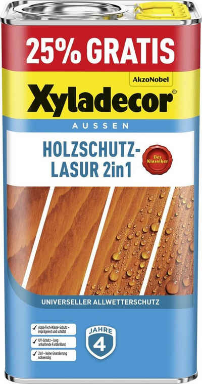 Xyladecor  Lasur Xyladecor Holzschutzlasur 2in1 4+1L gratis teak