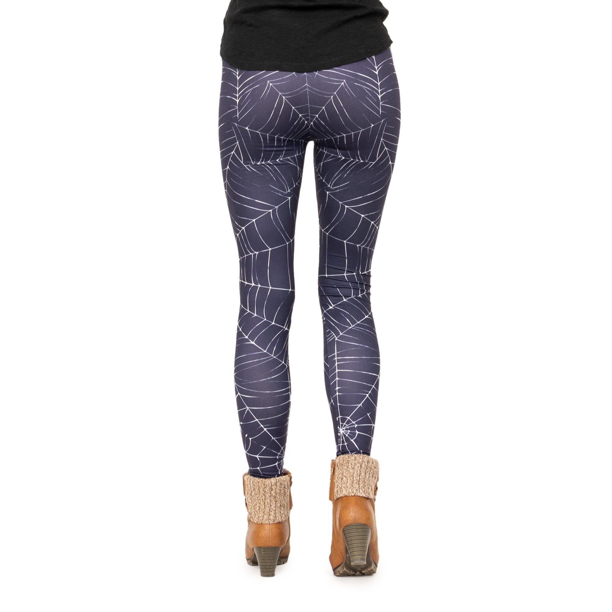 cosey Leggings Leggings Set Halloween M-L Totenschädel & Spinnweben (Leggings-Set, 2er-Set) Halloween-Leggings im Set - Totenschädel & Spinnweben