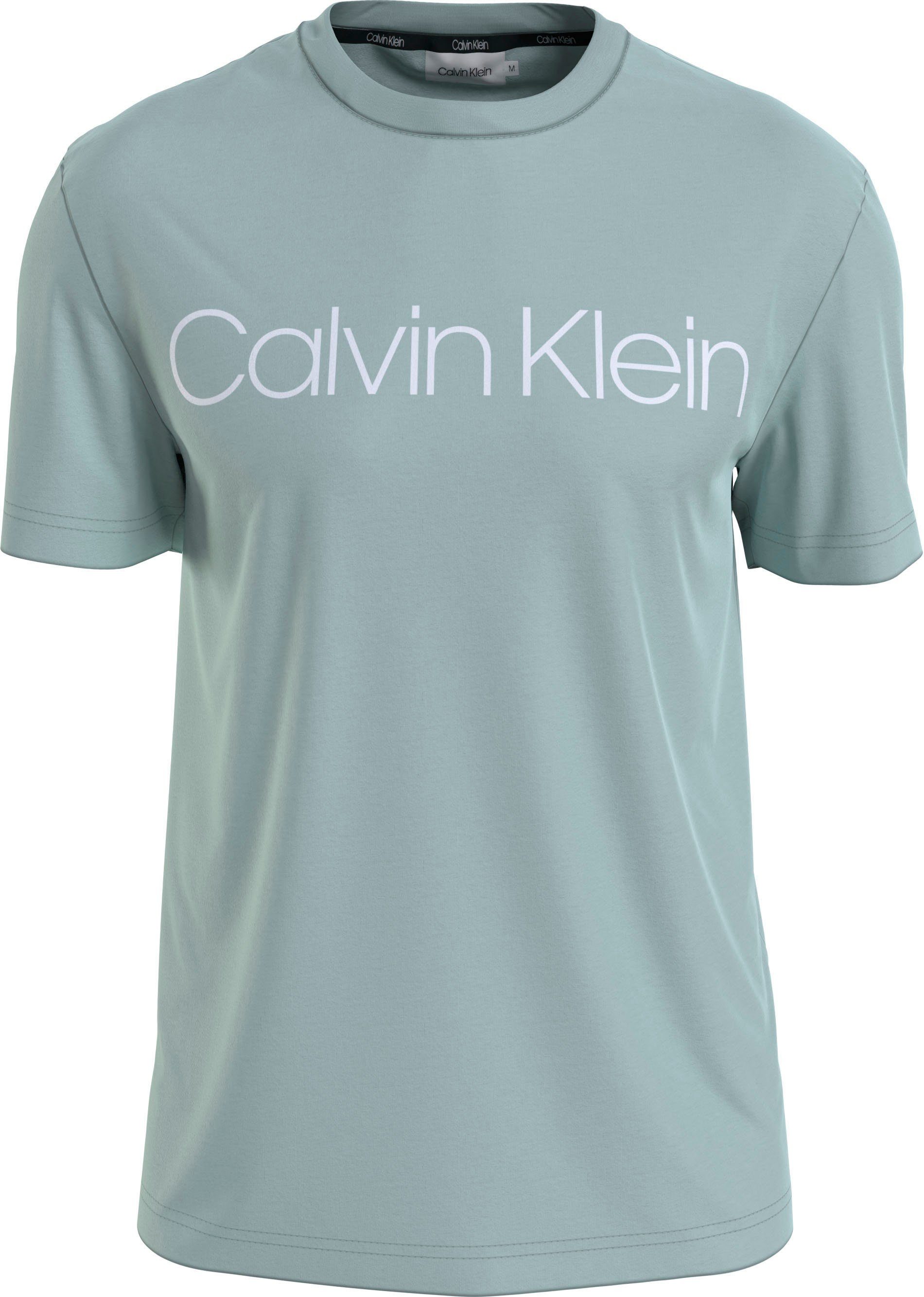 Calvin Klein COTTON Calvin Logodruck T-SHIRT Klein mit FRONT T-Shirt LOGO ghost gl