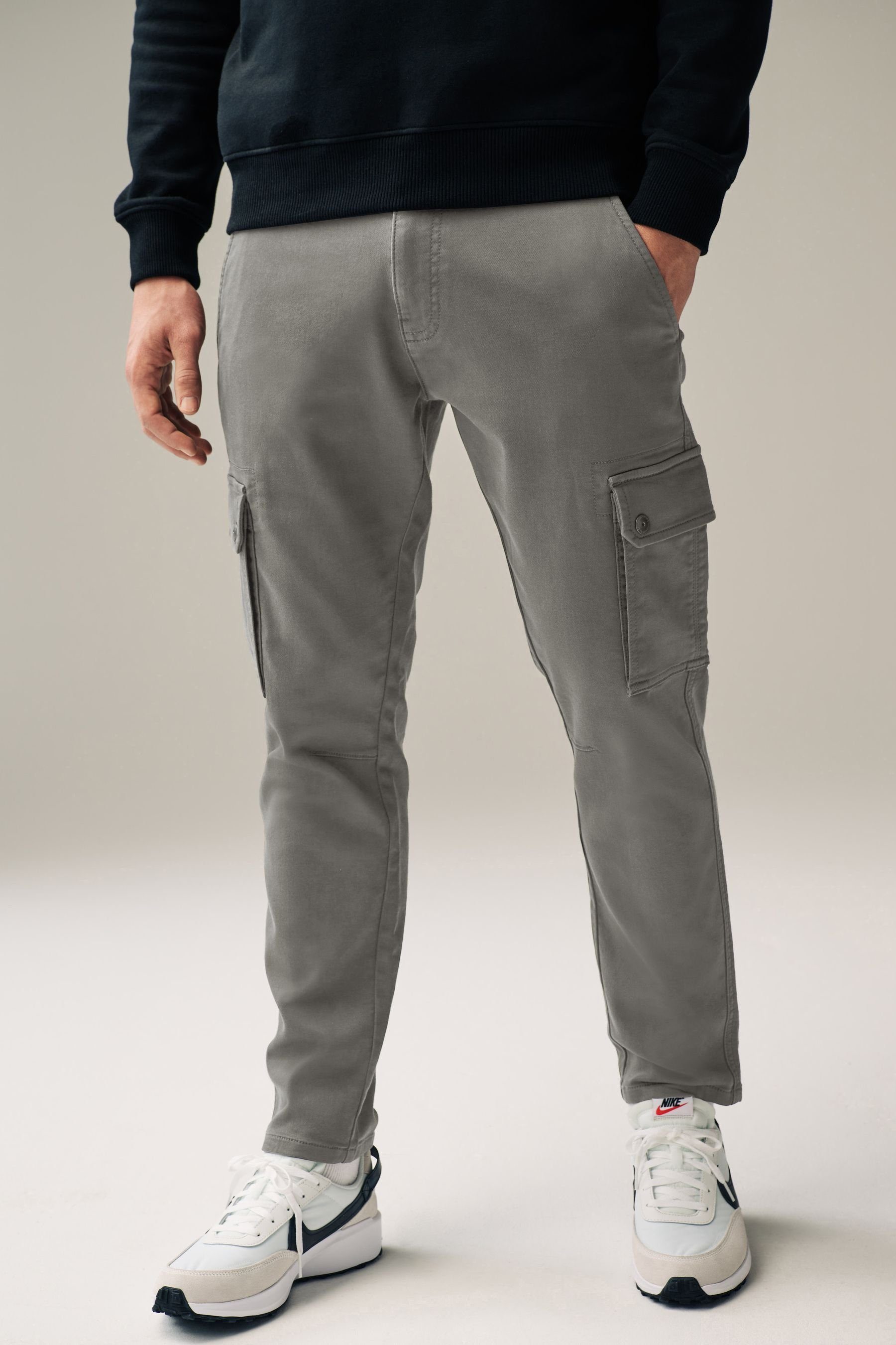 Next Cargohose Cargohose (1-tlg) Grey Motionflex