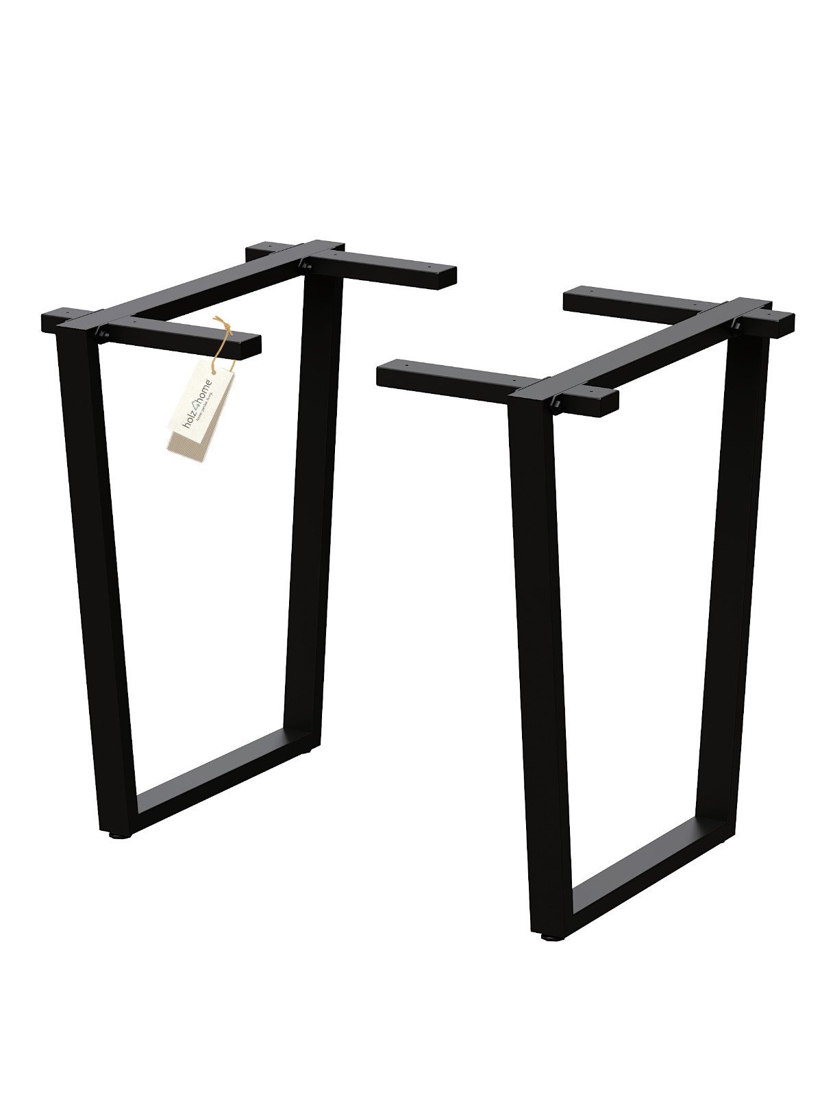 holz4home® Tischgestell Tischbeine aus Metall I Gestell in schwarz pulverbeschichtet I Set