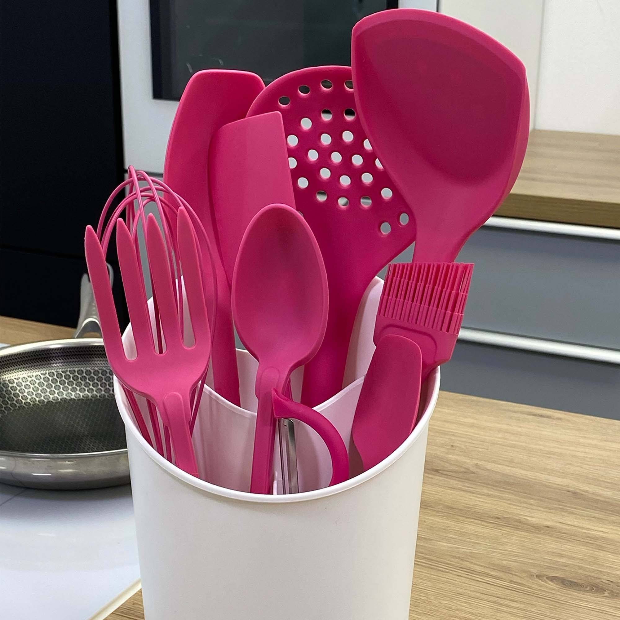 Kochblume Besteckhalter Utensilienbehälter, (3-tlg), mit rutschfestem Silikonfuß