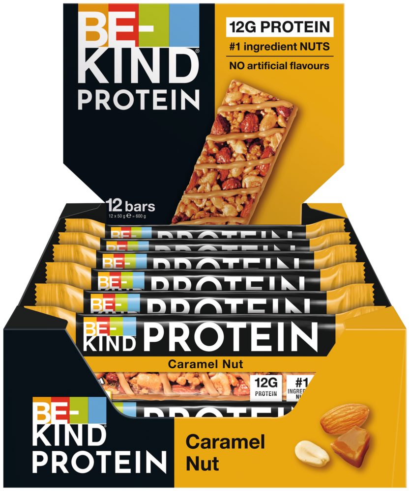 Mars GmbH Süßigkeit BE-KIND PROTEIN Riegel Caramel Nut 12x50g, BE-KIND, Schokoriegel, Nussriegel, Karamell
