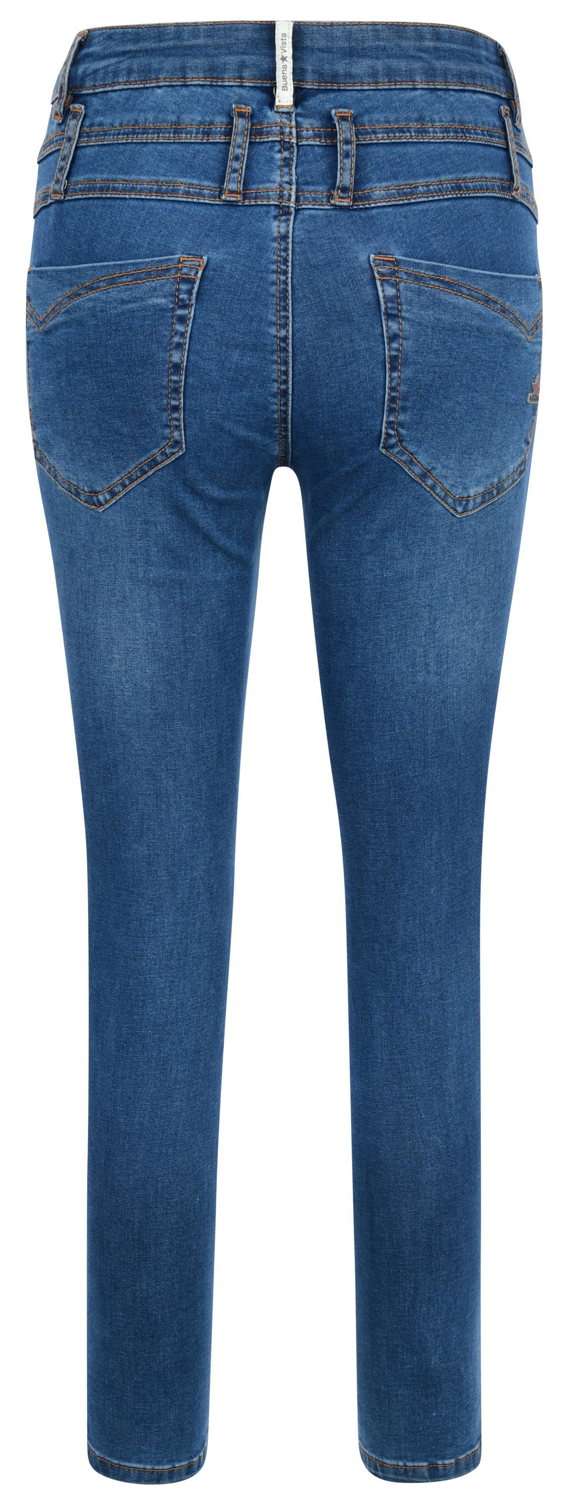 Buena Vista Stretch-Jeans - BUENA VISTA middle blue 7/8 B5744 Cozy Denim 102.4452 888 FLORIDA