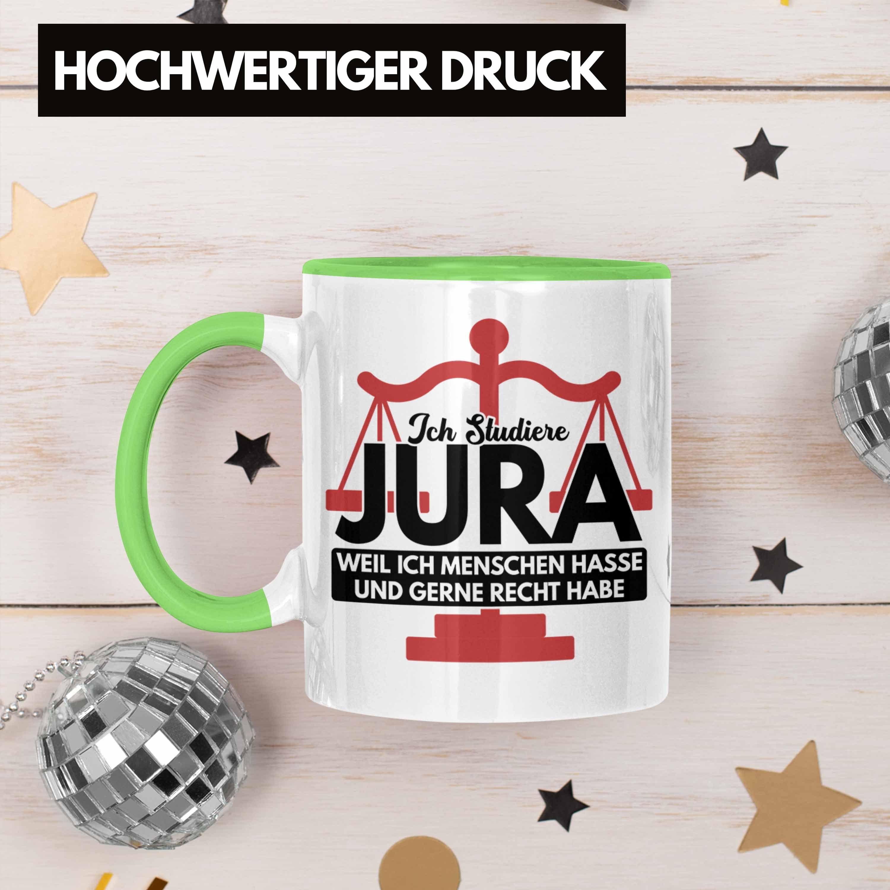 Grün - Tasse Jura Anwalt Spruch Trendation Jurist Geschenk Tasse Jur Trendation Geschenkidee