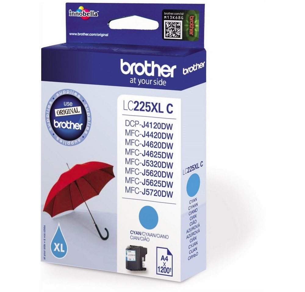 Thumbnail - Brother Druckerband Brother LC 225 XLC Tintenpatrone cyan.
