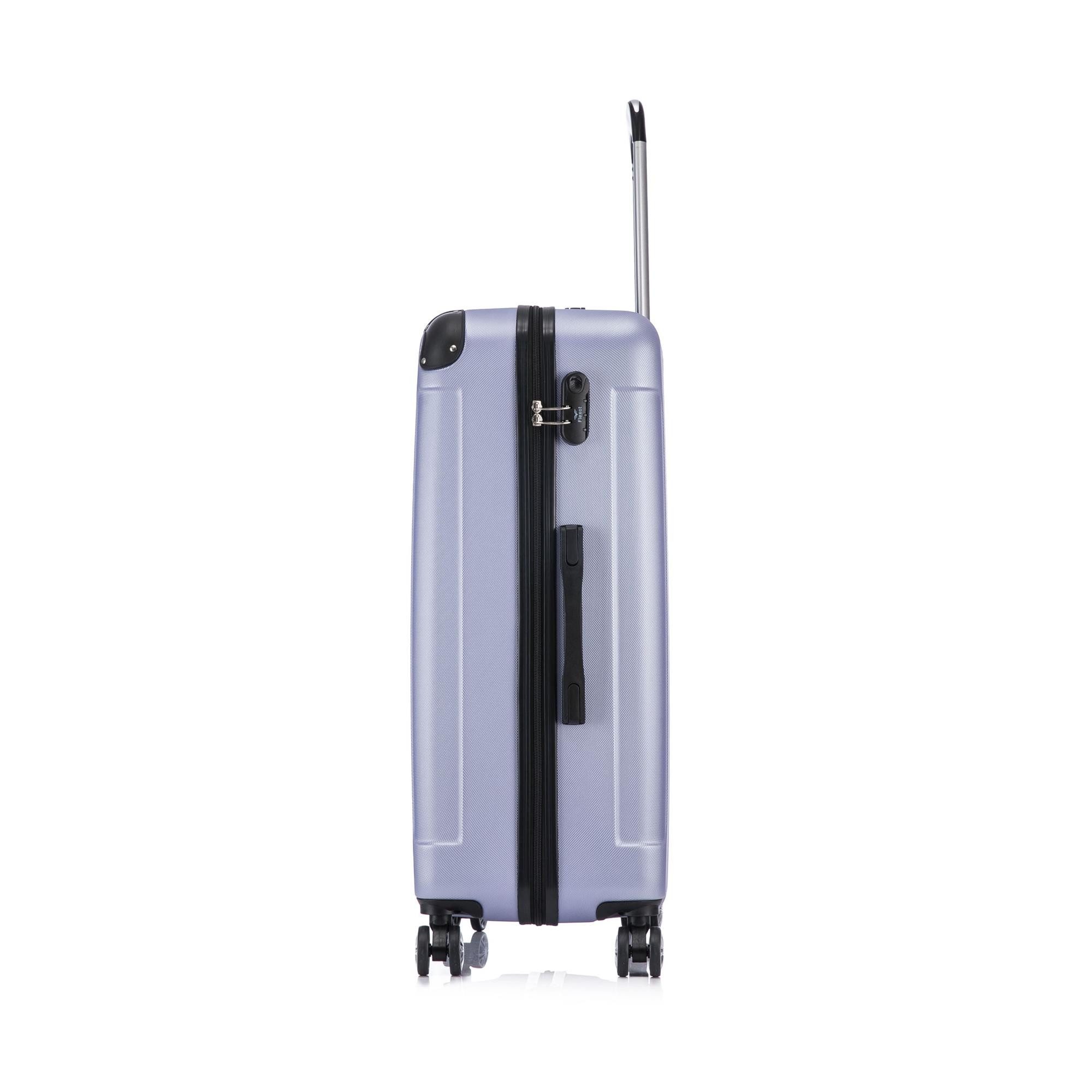 Flexot Hartschalen-Trolley F-2045 Kofferset, 360° Rollen, robuster Reisekoffer, Bordcase, 4 Rollen, Robuster und moderner Koffer mit vier 360° Rollen und Zahlen – Bild 4 von 5