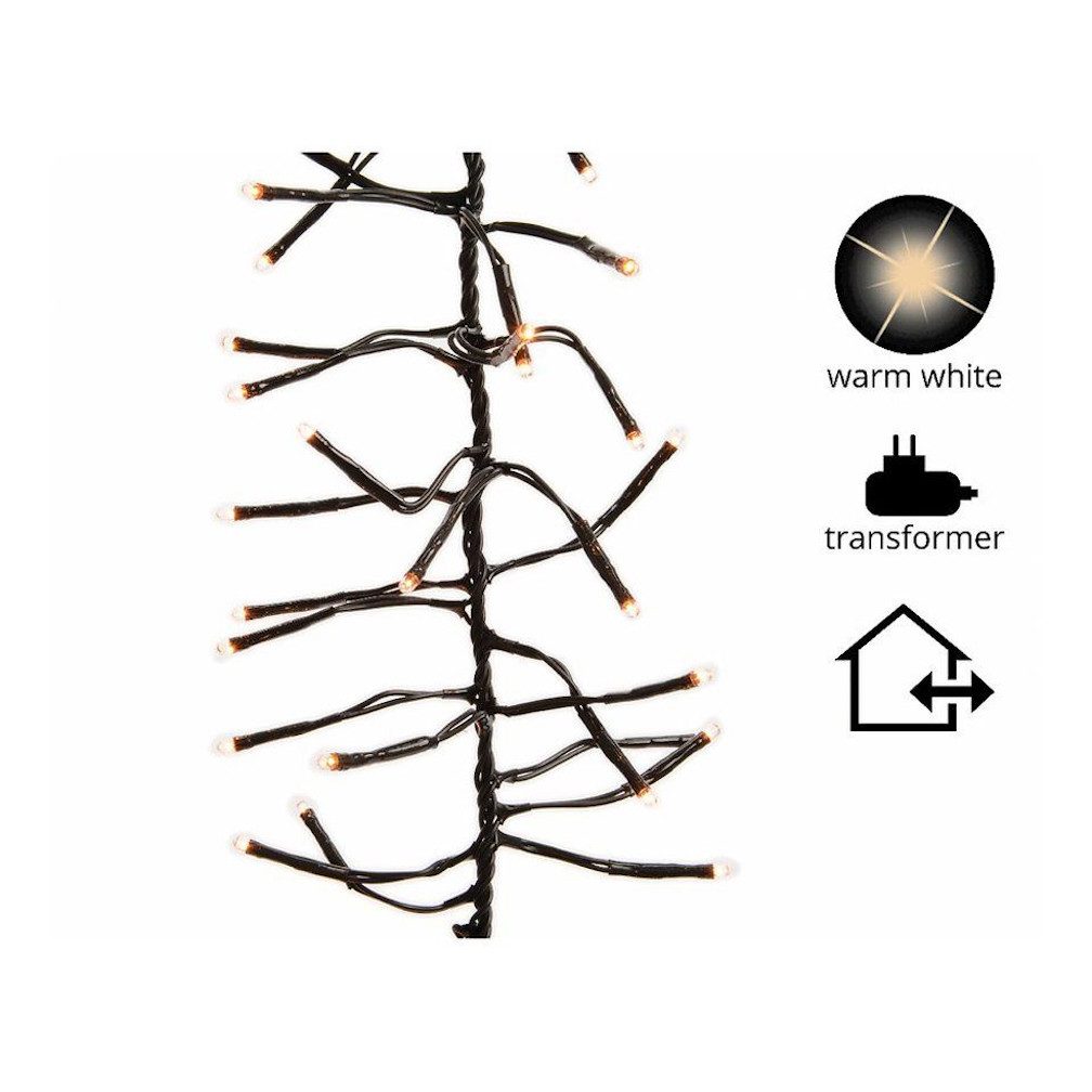 Kaemingk LED-Lichterkette Lumineo Cluster Lichterkette klassisch warm Outdoor schwarz, 144-flammig