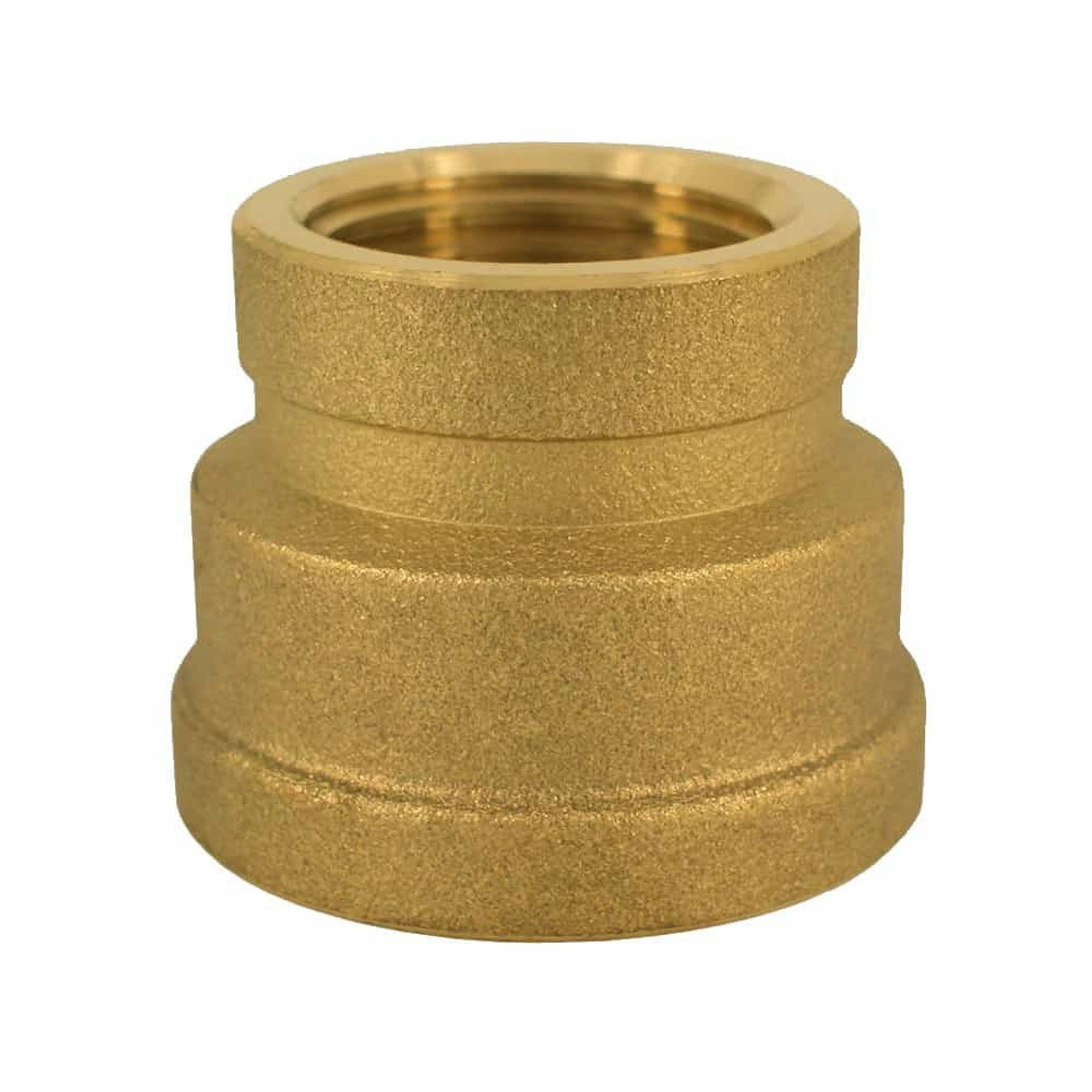KLASEBO® Gewindemuffe Messing Muffe reduziert, Gewindefitting 2" IG x 1 1/2" IG