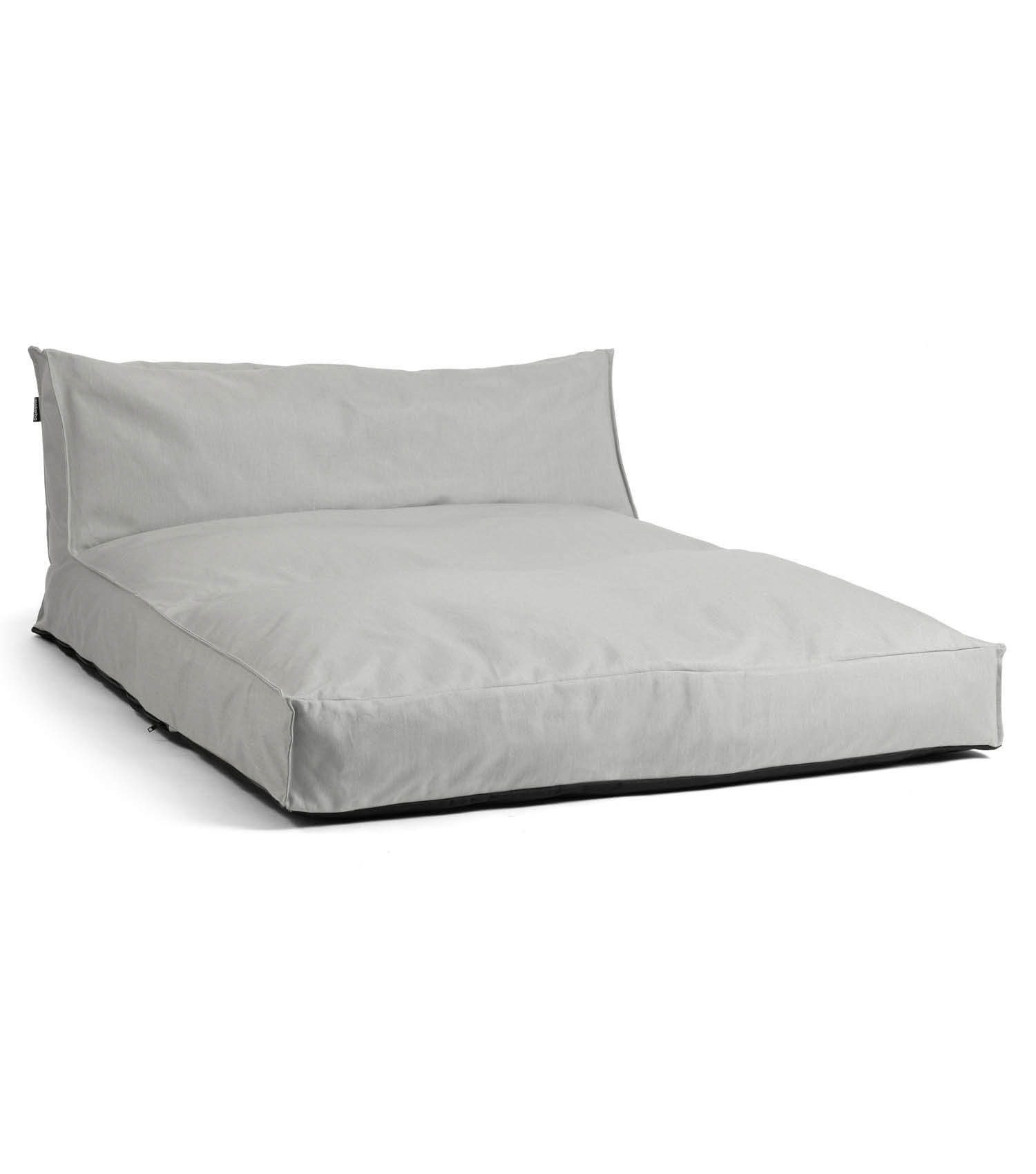 mokebo Sitzsack Outdoor Lounge 'Das Daybed', Bean-Bag Outdoor für Kinder & Erwachsene, Gartenliege in Lichtgrau