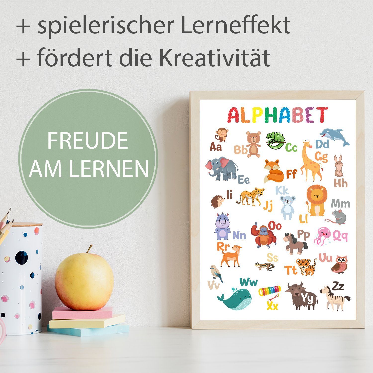 Tigerlino Poster 6er Set Alphabet, Farben, Körper, Zahlen, Gefühle, Monate günstig online kaufen