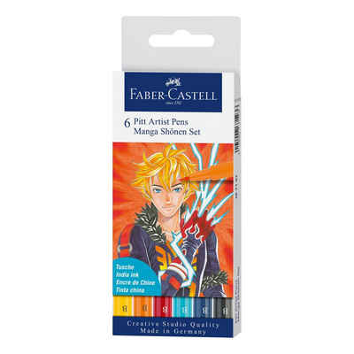 Faber-Castell Kalligraphie-Stift Pitt Artist Pen Manga, Shônen Set