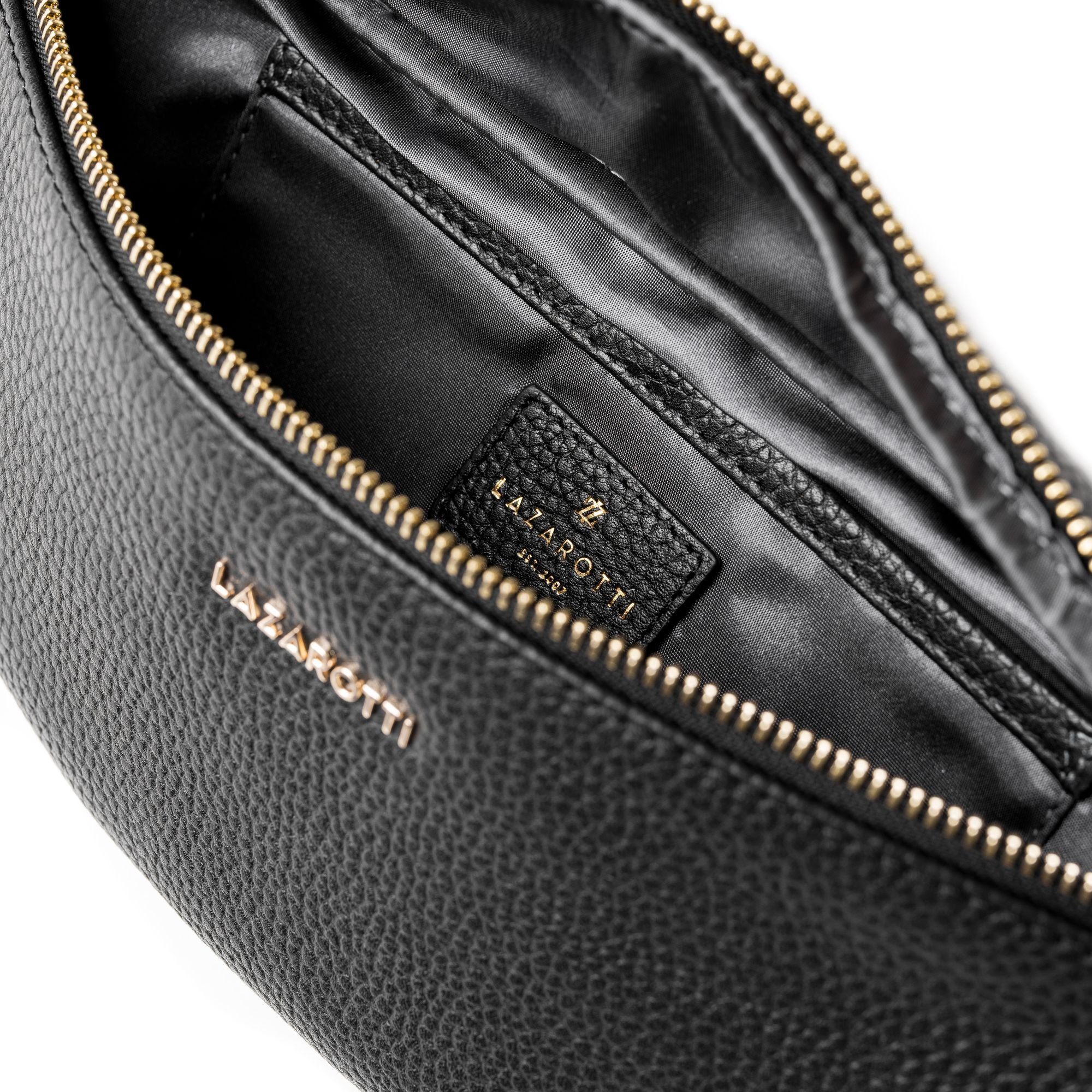 Gürteltasche Leder Leather, Lazarotti Bologna black