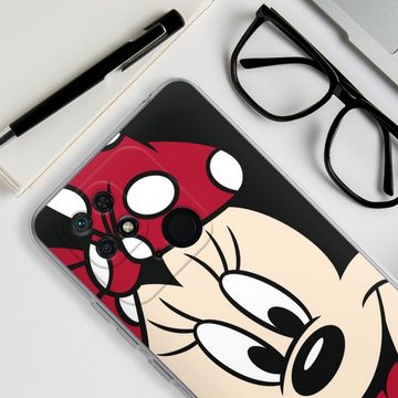 DeinDesign Handyhülle Minnie Mouse Disney Offizielles Lizenzprodukt Minnie All Over, Xiaomi Redmi 10C Silikon Hülle Bumper Case Handy Schutzhülle