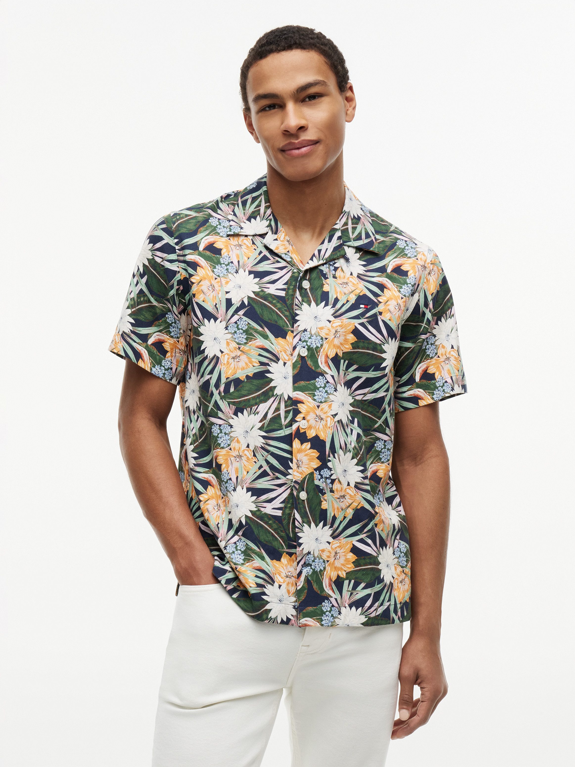 Kurzarmhemd CO LYOCELL FLORAL SS SHIRT