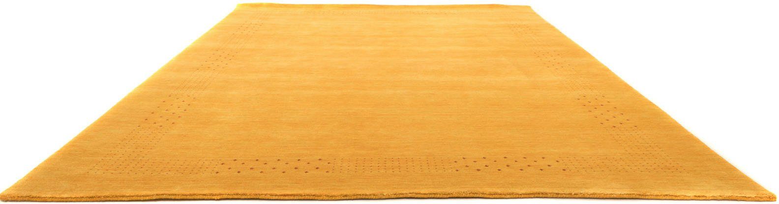 Wollteppich LORIBAFT NOVA, morgenland, rechteckig, Höhe: 15 mm, reine Schurwolle Luxus Bordüre, Wohnzimmer goldfarben