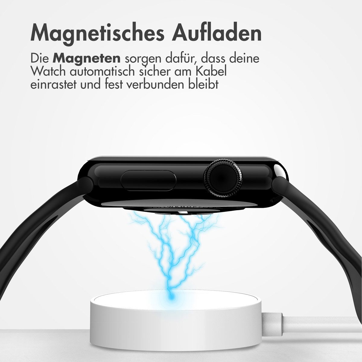 imoshion imoshion Ladekabel für die Apple Watch USB-C und USB-A – 0,5 Meter – W Smartwatch-Ladekabel