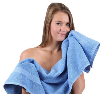 Betz Handtuch Set 6-TLG. Handtuch-Set Premium 100% Baumwolle 2 Duschtücher 4 Handtücher Farbe hellblau und türkis, 100% Baumwolle