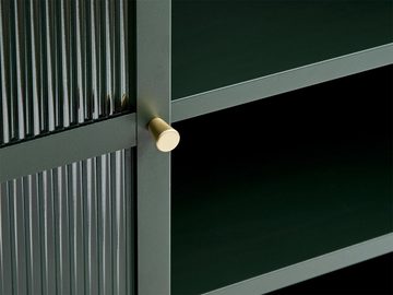 möbelando Highboard BRONCO (B/H/T: 110x140x40 cm), aus Metall in grün