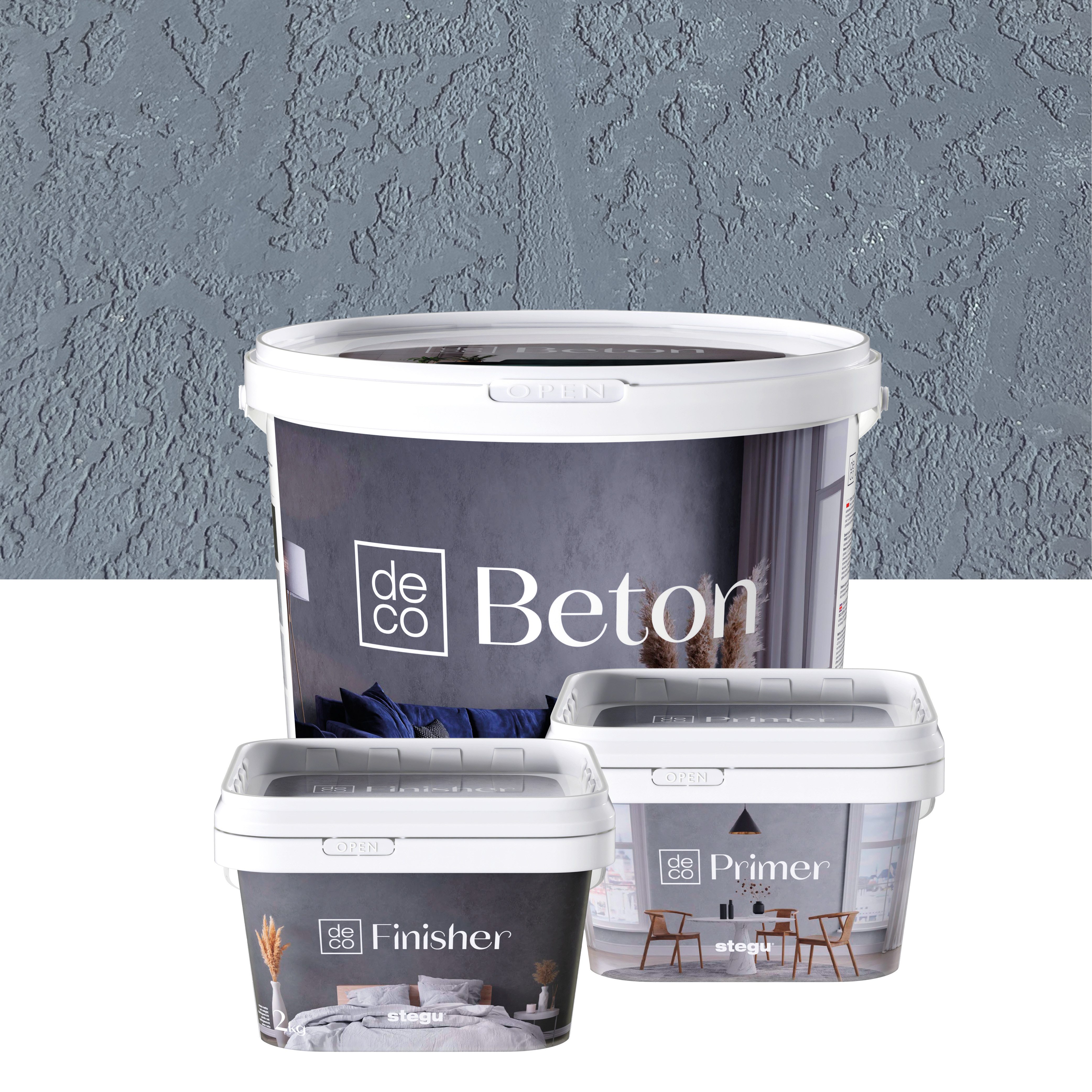 Stegu Baueimer Kunstharzputz DECO Beton set