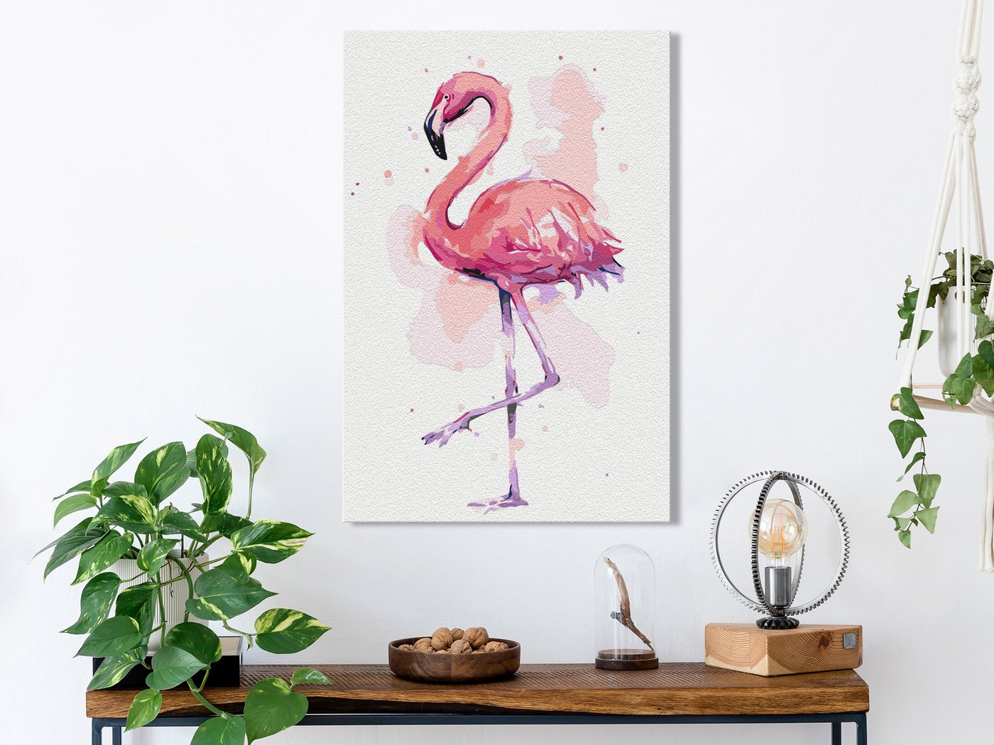 Thumbnail - Artgeist Malen nach Zahlen Friendly Flamingo