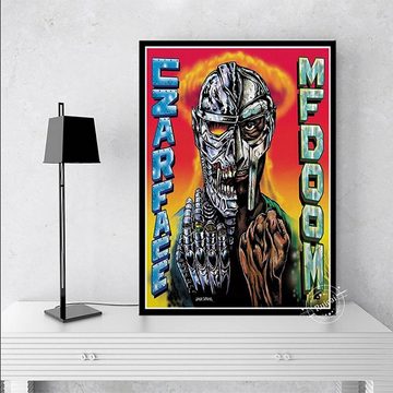 TPFLiving Kunstdruck (OHNE RAHMEN) Poster - Leinwand - Wandbild, MF Doom - Daniel Dumile - Zev Love - Xking - Geedorah - (Leinwand Wohnzimmer, Leinwand Bilder, Kunstdruck), Leinwandbild bunt - Größe 13x18cm