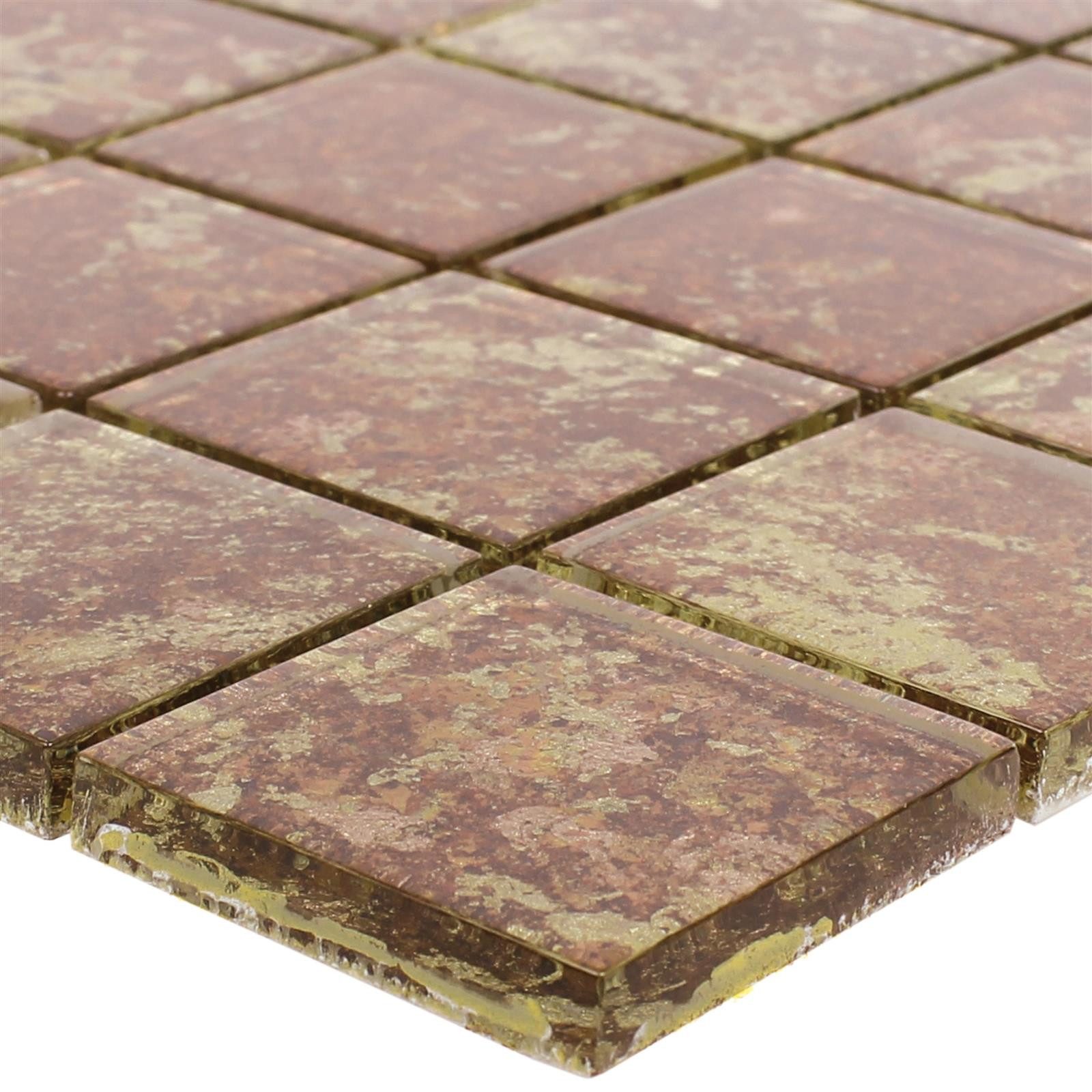 Mosafil Mosaikfliesen Glasmosaik Fliesen Pueblo Rustikal Gelb Orange, Glas 30.000x30.000, gelb-orange, Wasserfest