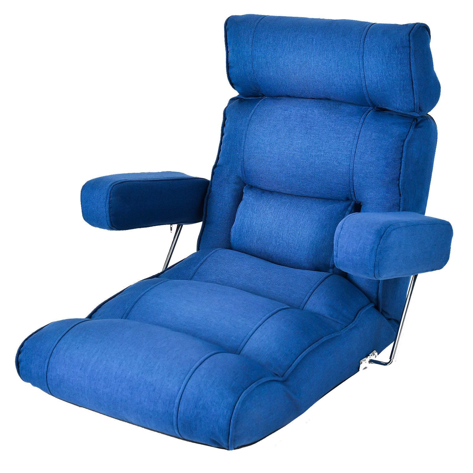 KOMFOTTEU Relaxsessel Bodenstuhl, Relaxliege mit Armlehne & Verstellbarer Rückenlehne