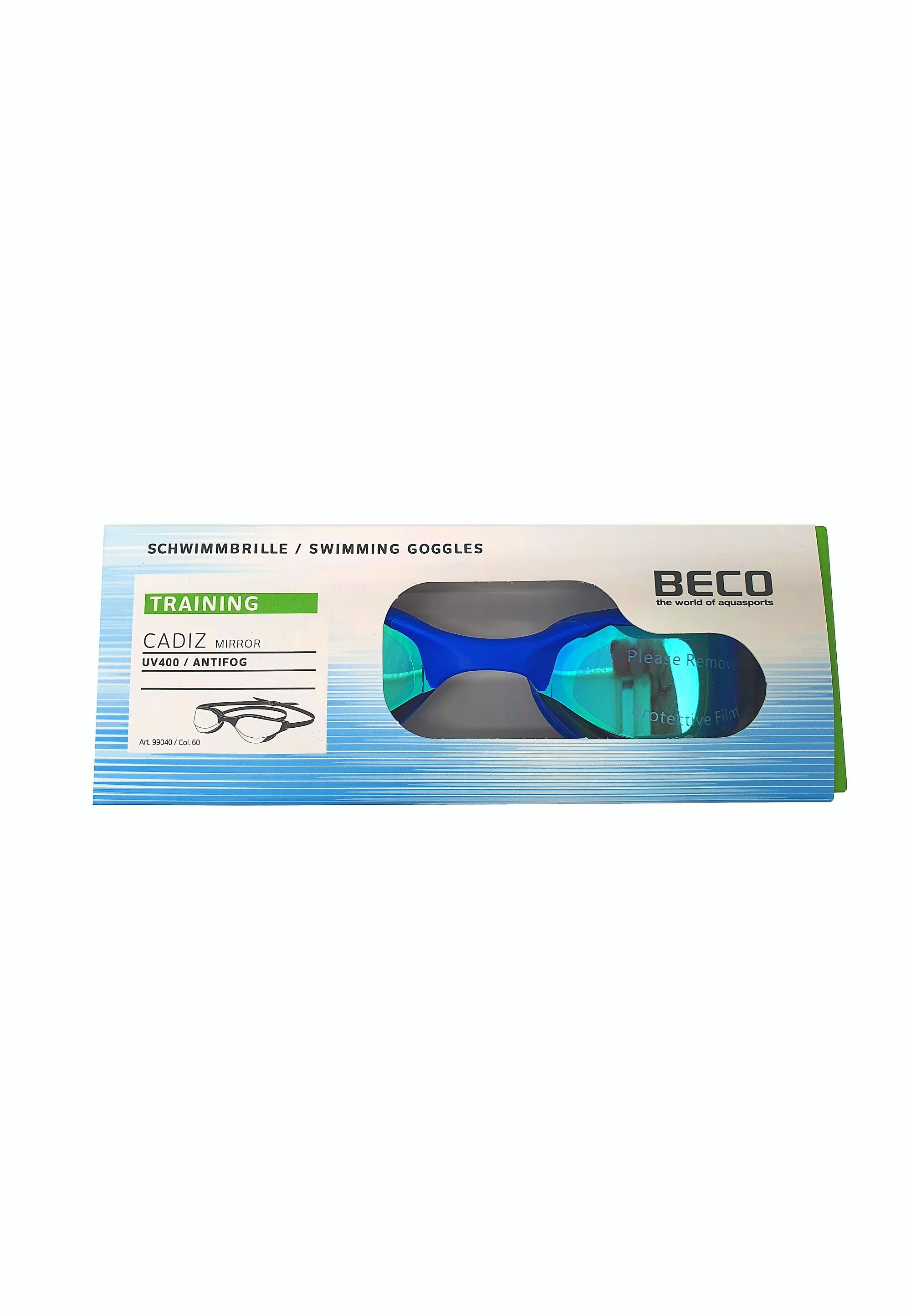 Beco Beermann CADIZ Taucherbrille mit Polycarbonat-Linsen verspiegelten MIRROR, (1-St)