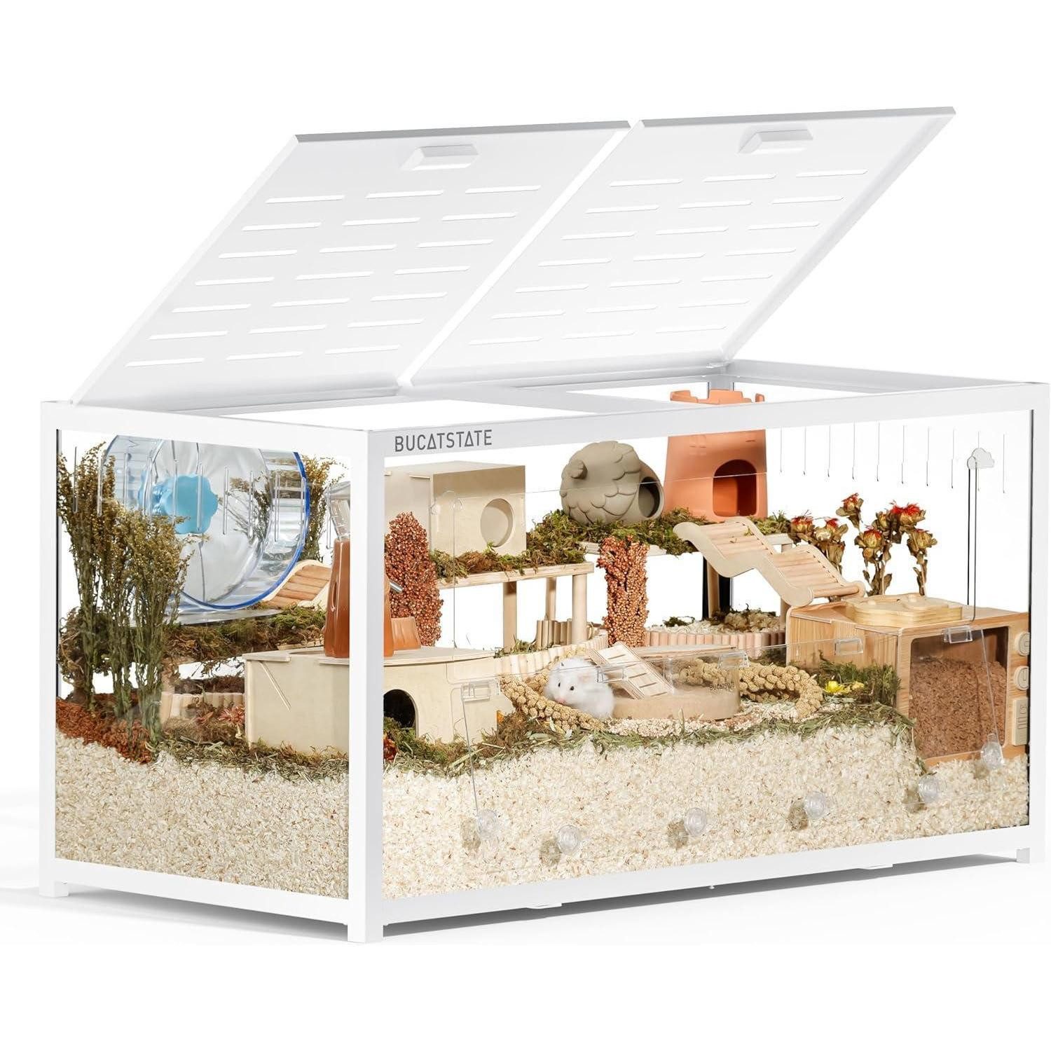 LuxusKollektion Kleintierkäfig Hamsterkäfig Metall Rattenkäfig Groß Stapelbar 100L x 50W x 52H cm