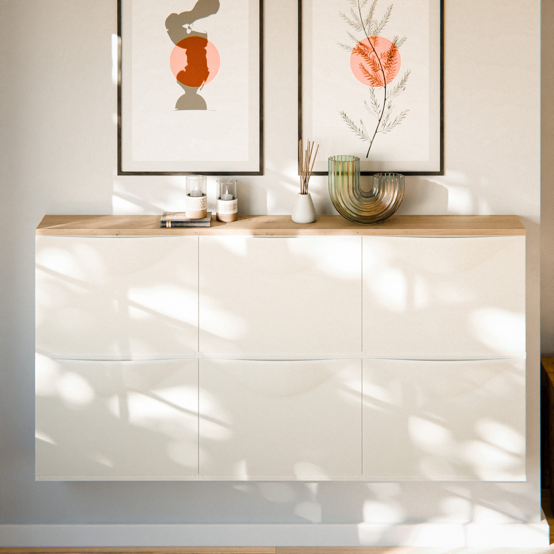 Clutter Cover Abdeckplatte für Trones Schuhschrank, Holzplatte im Stil Eich günstig online kaufen