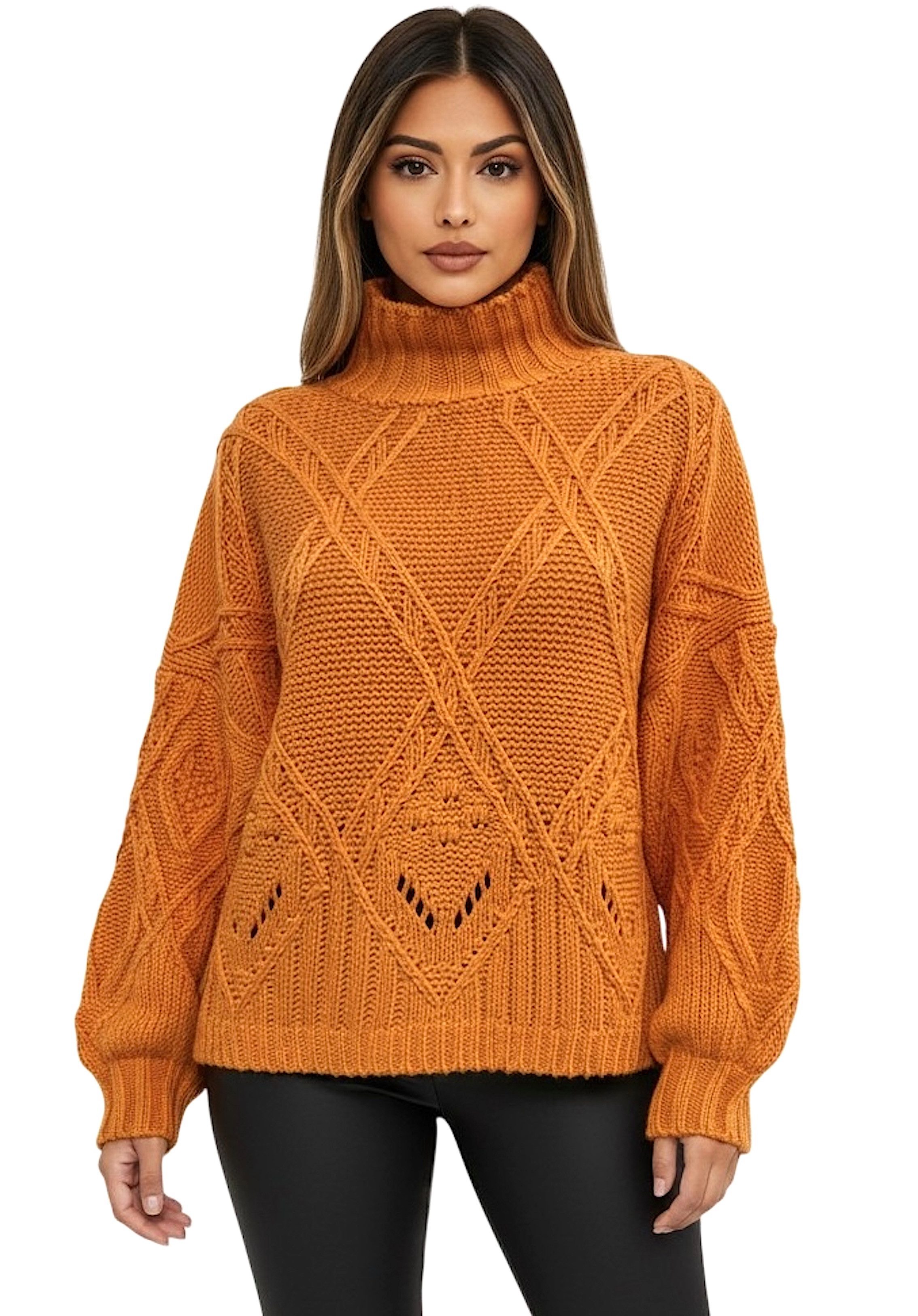 Worldclassca Strickpullover WORLDCLASSCA Oversize Strickpulllover Steh Krag günstig online kaufen