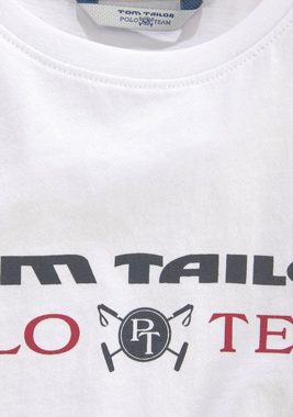 TOM TAILOR Polo Team T-Shirt mit Logoschriftzug