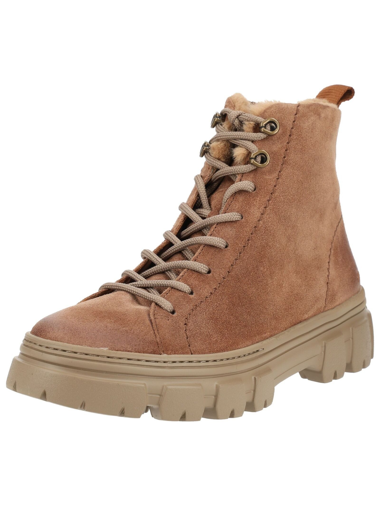 Paul Green Paul Green Stiefelette Veloursleder Schnürstiefelette