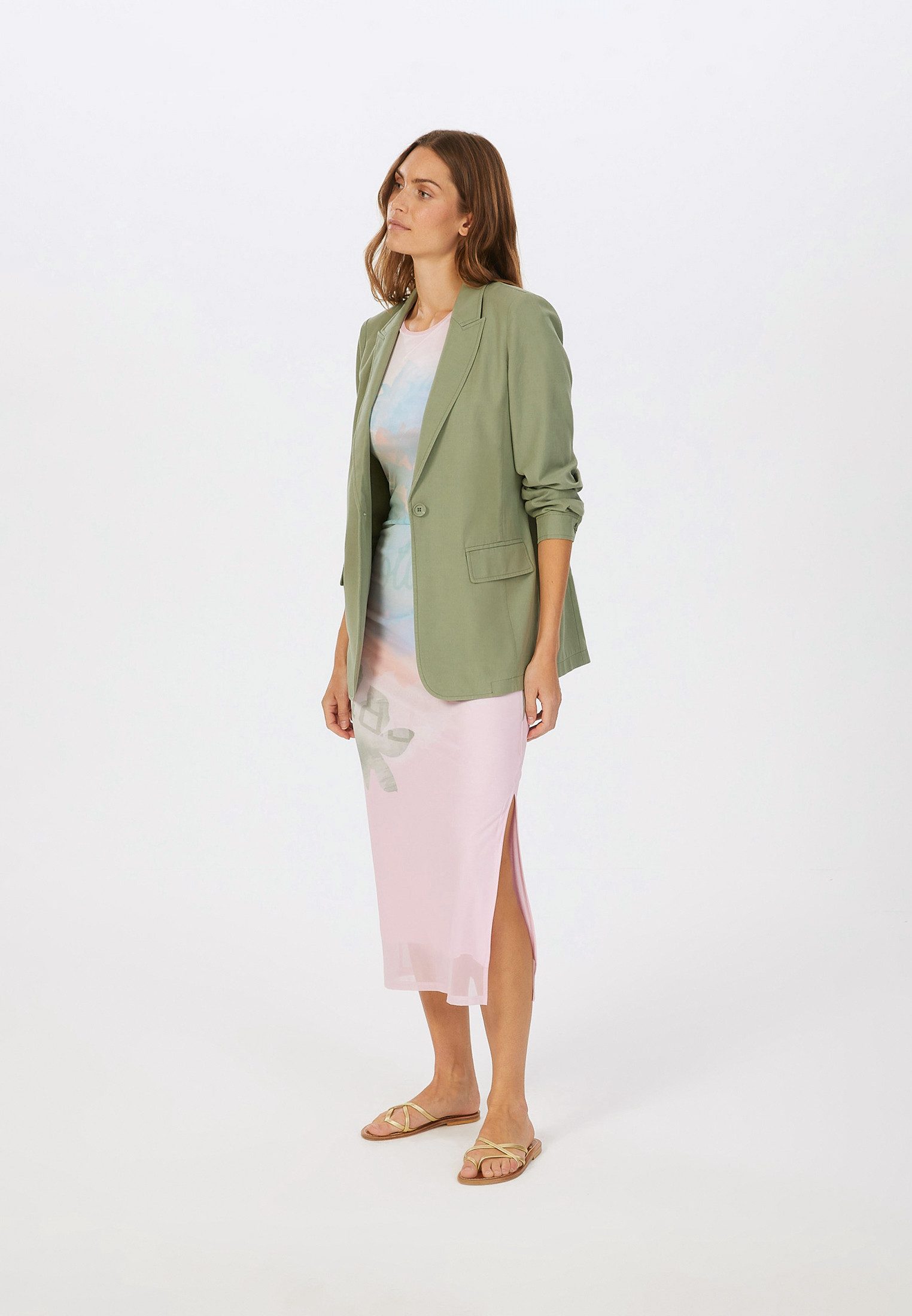 MARC AUREL Maxikleid mit Pastell-Print günstig online kaufen