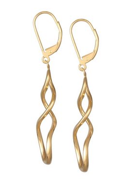 Elli Paar Ohrhänger Ohrhänger Spirale Geschwungen 925 Silber vergoldet, Spirale