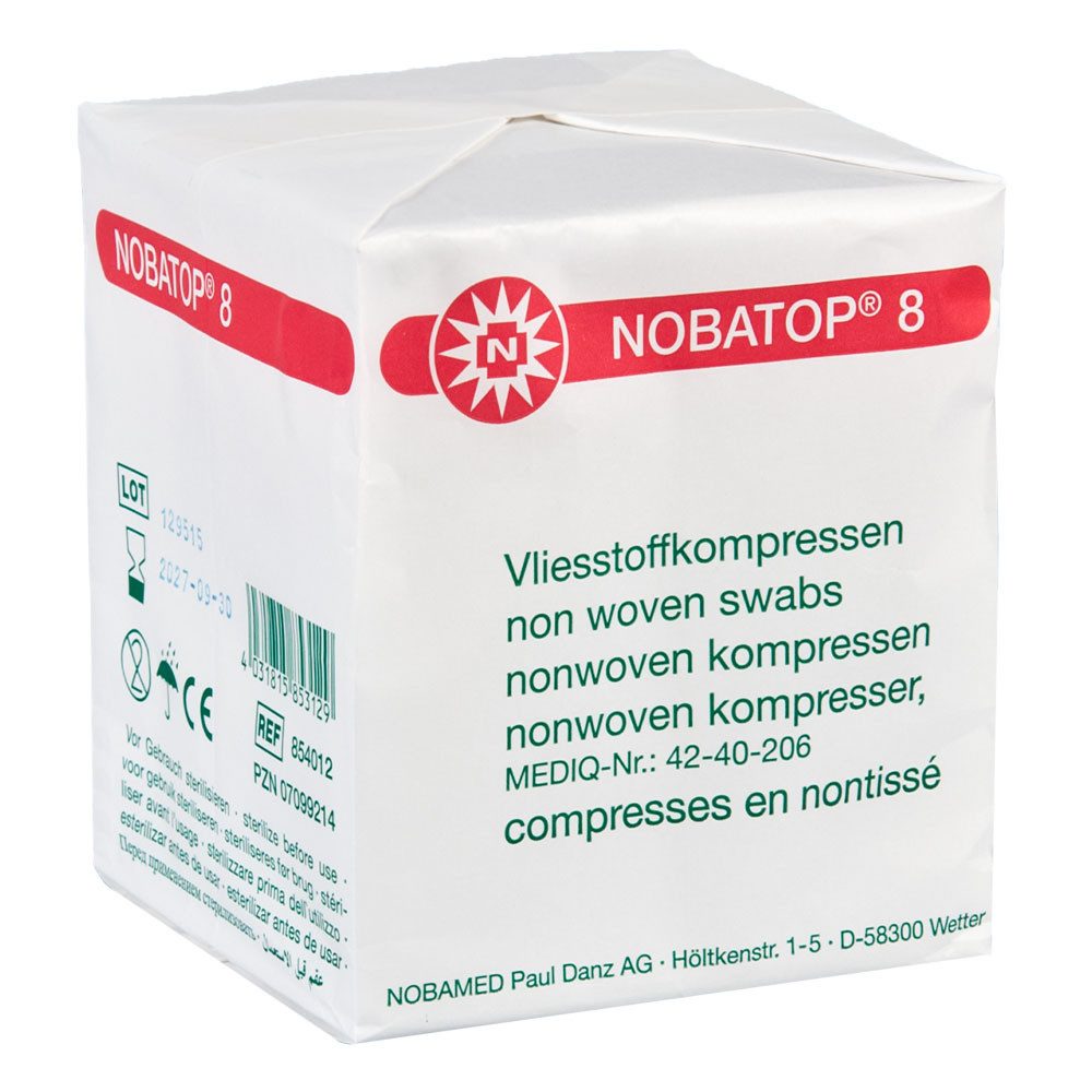 Nobamed Erste-Hilfe-Set Nobatop® 8 à 200 Vliesstoffkompresse - 10x10 cm
