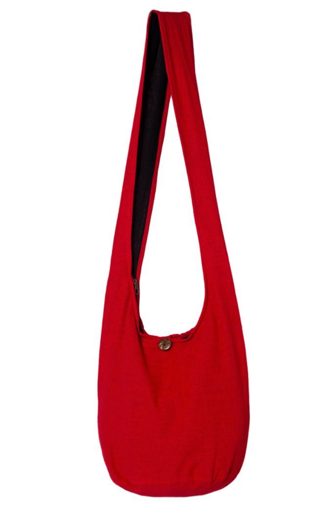 PANASIAM Freizeittasche Schulterbeutel einfarbig Schultertasche aus 100% Baumwolle in 2 Größen, Umhängetasche auch als Wickeltasche Handtasche oder Strandtasche