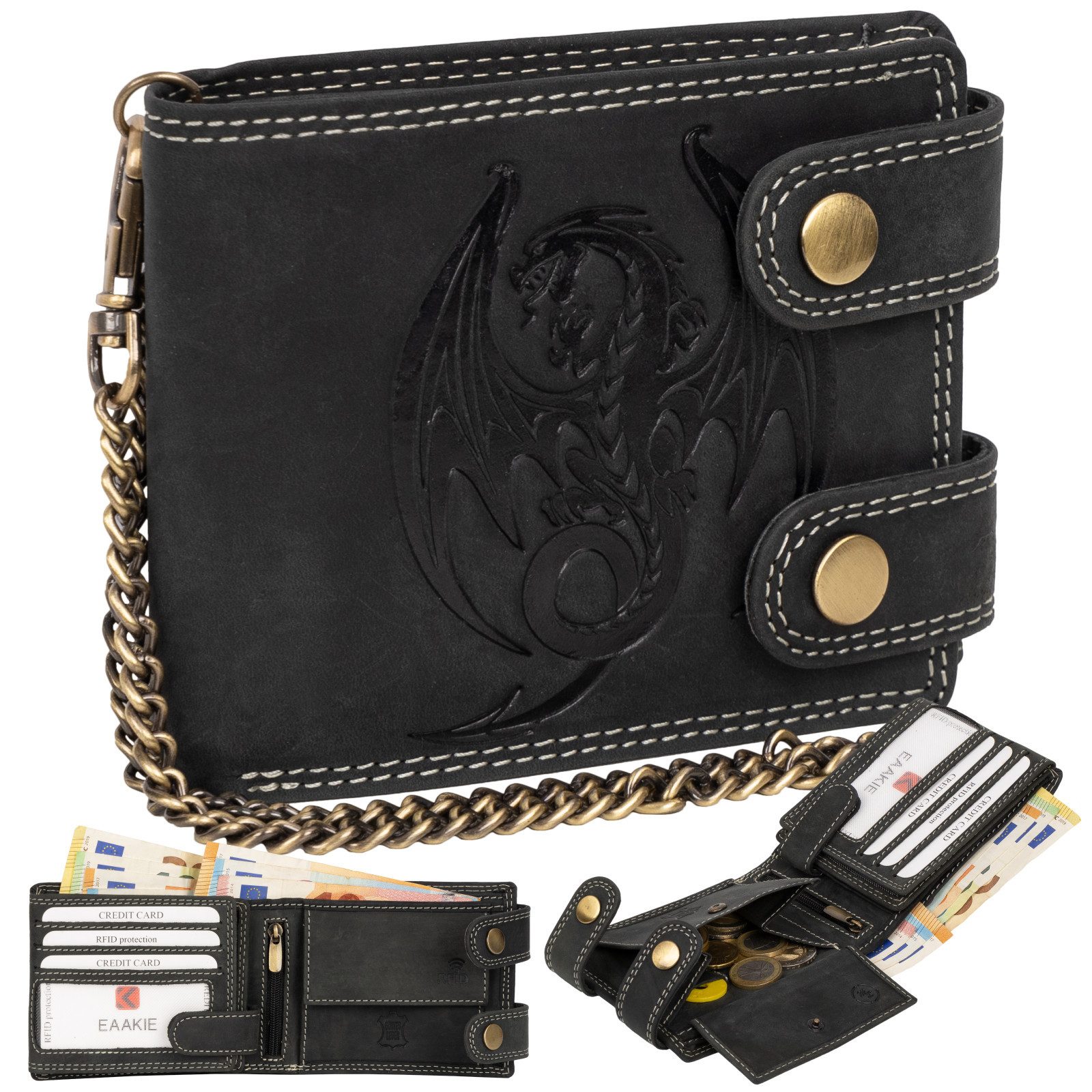 EAAKIE Geldbörse Leder Geldbörse Herren RFID günstig online kaufen