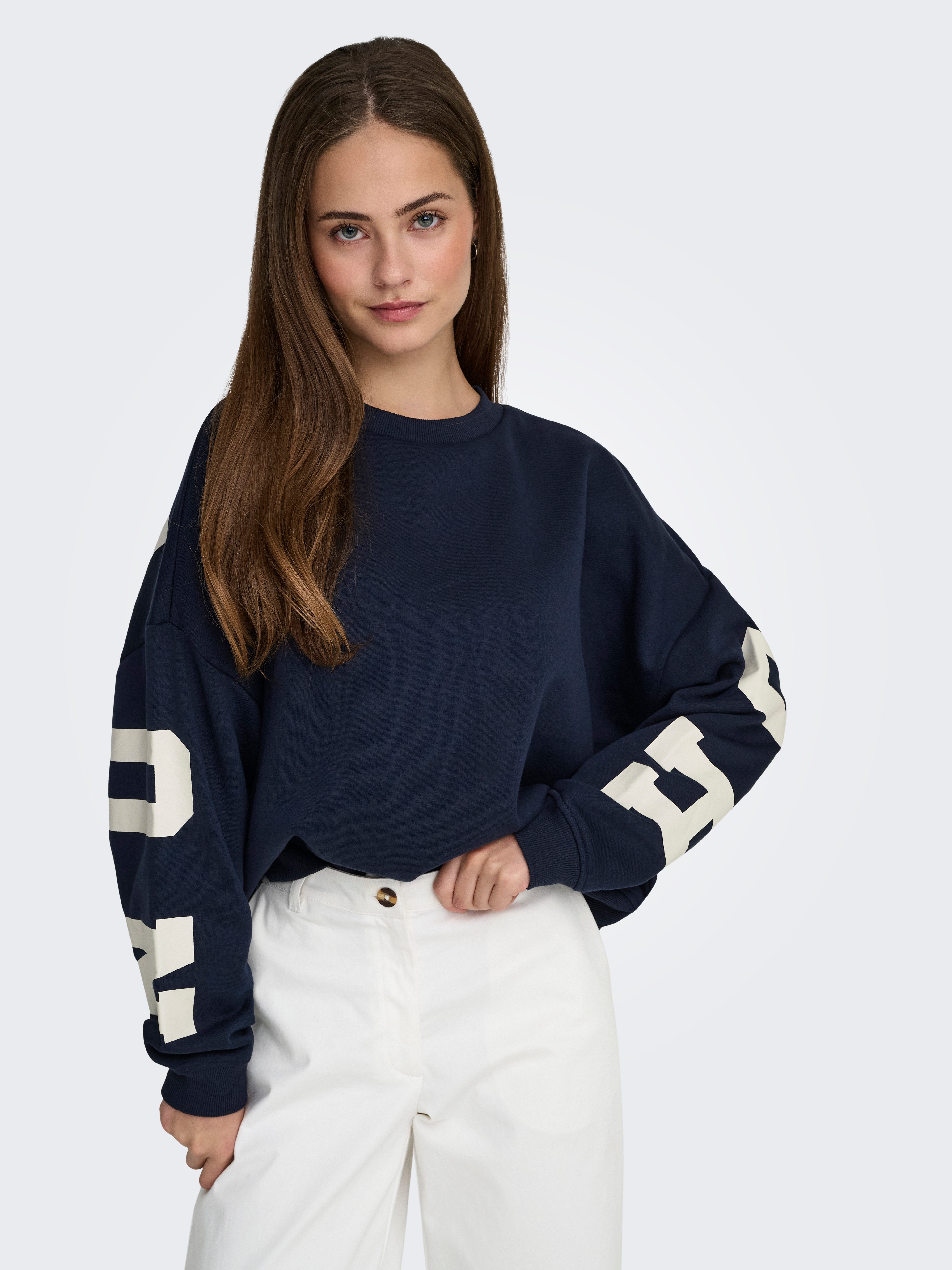 ONLY Sweatshirt ONLSWEAT L/S BACK/SLEEVE PRINT SWT NOOS günstig online kaufen