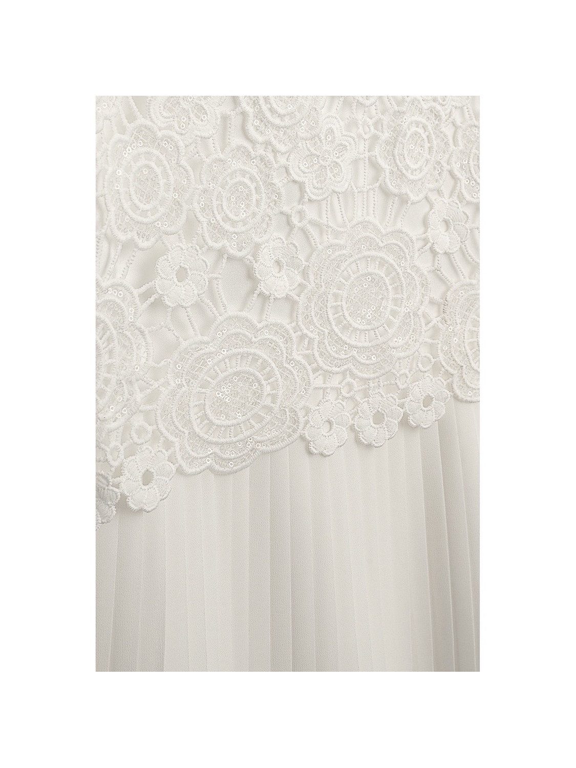 DANAMADE Abendkleid DZUZANA (1-tlg) Festliches Mädchenkleid mit edlem Spitzenoberteil in Ivory