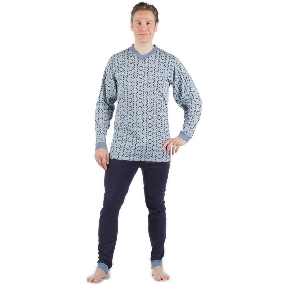 4CARE Schlafoverall 4Care Herren-Hansop-Overall lang 1081 mit Bein- un